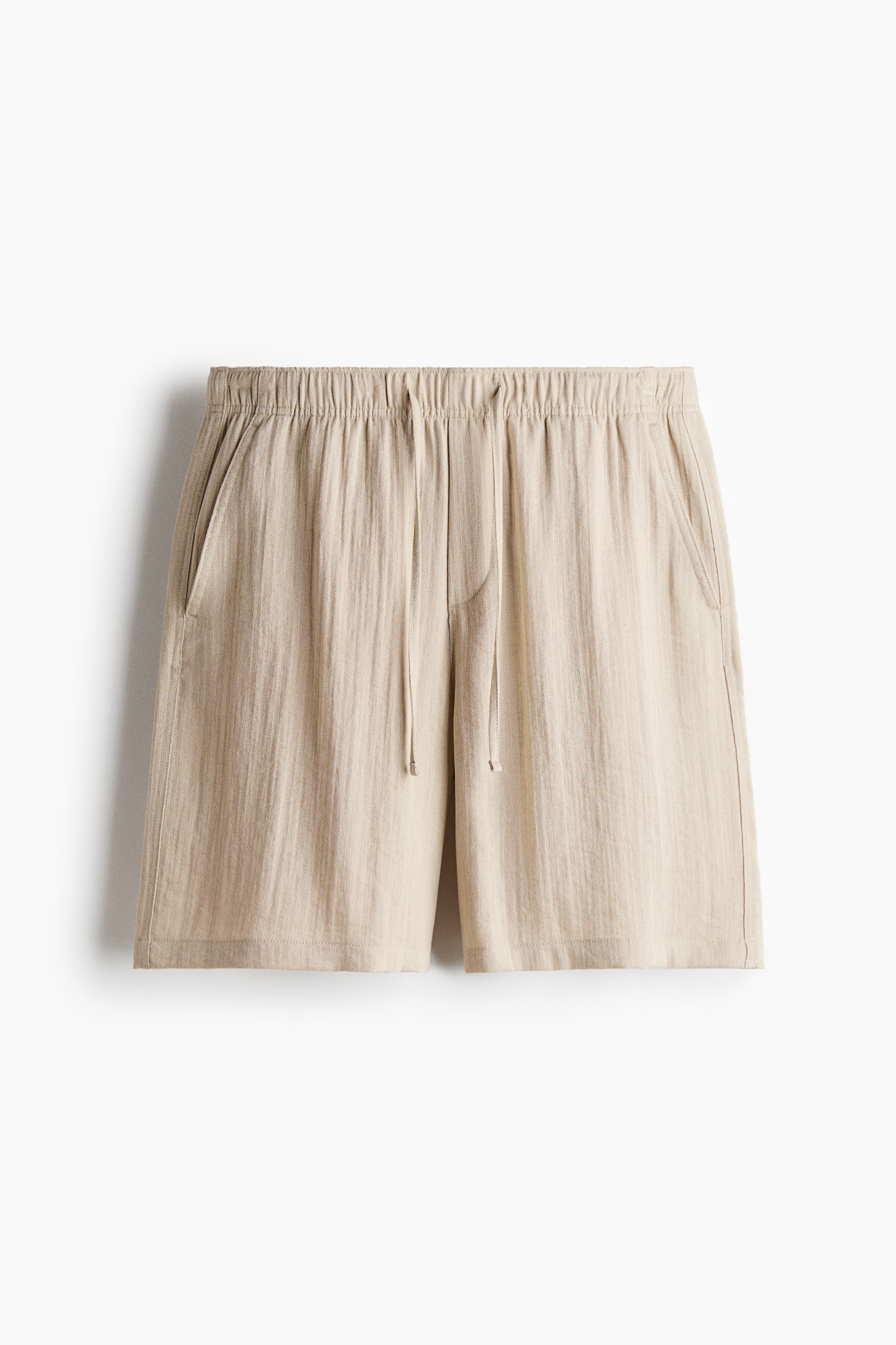 Baumwollshorts in Loose Fit - Hellbeige/Dunkelgrau/Khakigrün