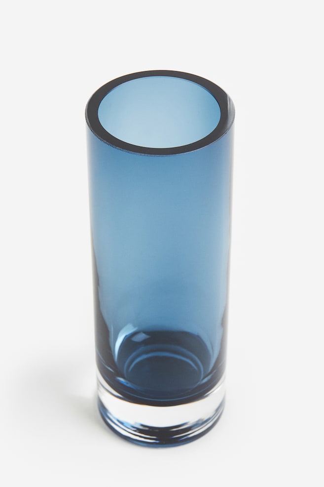 Small glass vase - Blue/Amber - 3