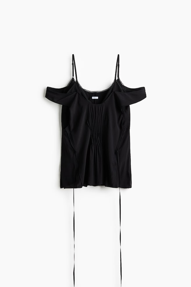 Cold-Shoulder-Top im Lagenlook - Schwarz - 1
