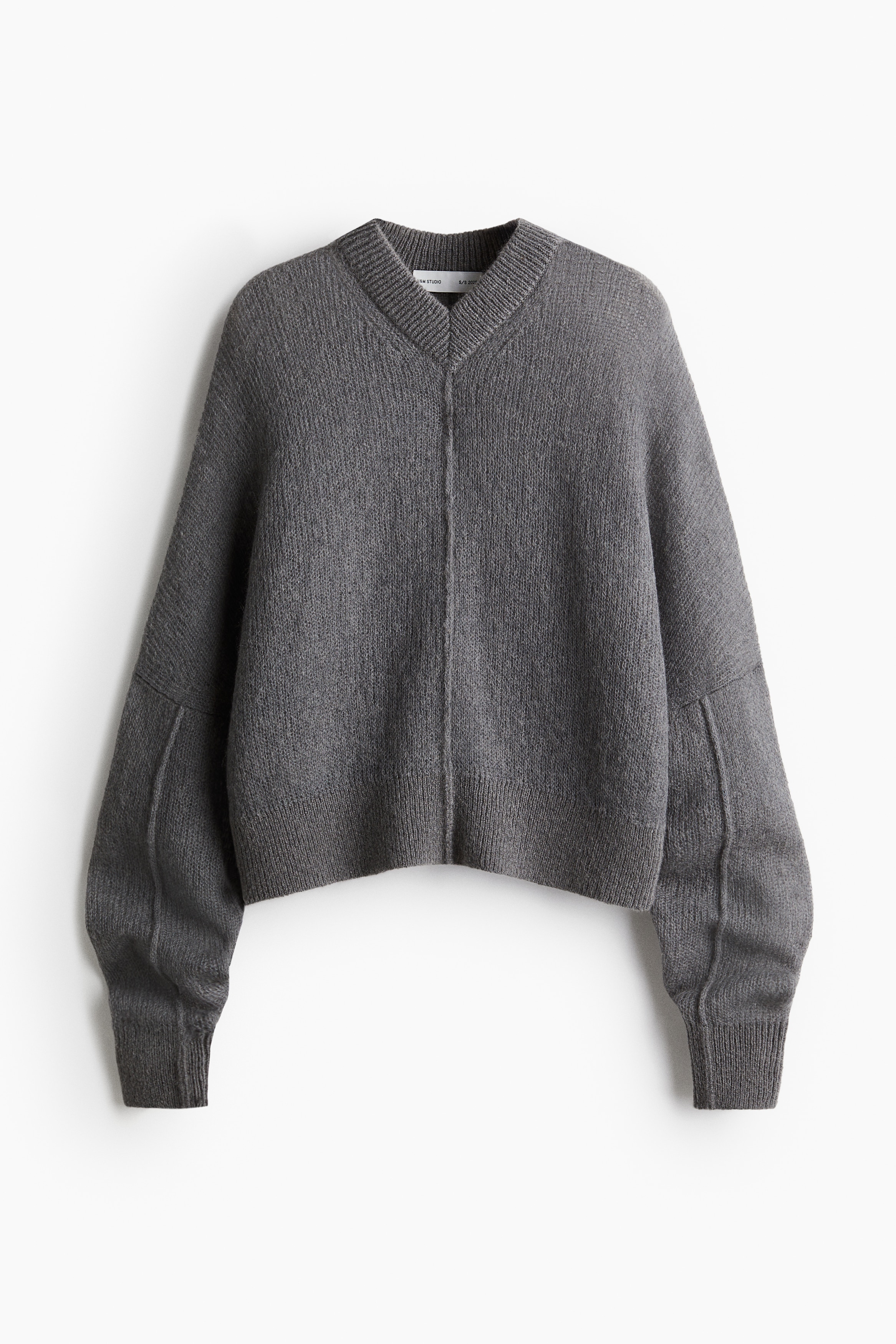 Oversized Mohair-Blend Sweater - Gray - Ladies | H&M US
