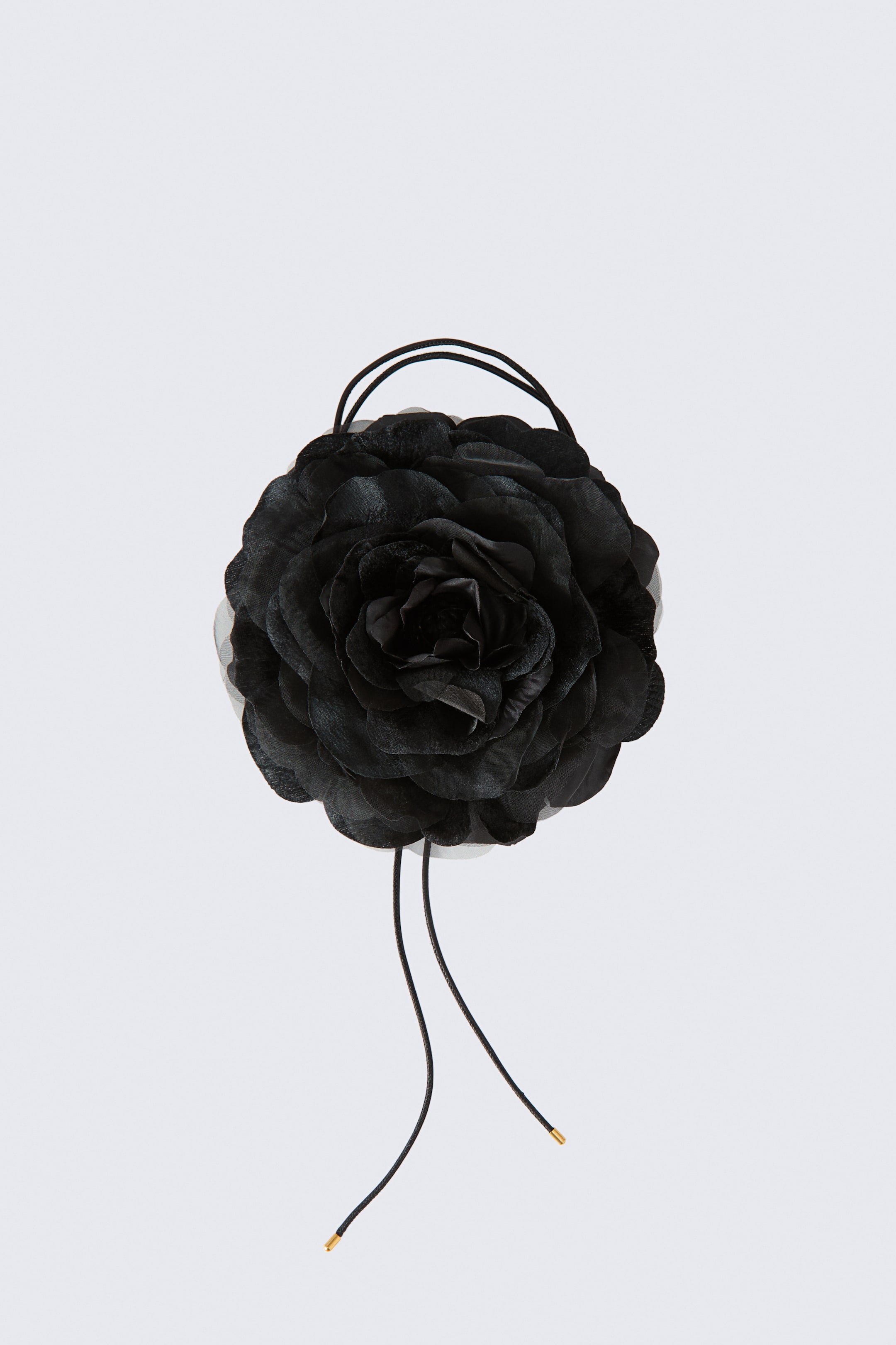 View larger image: Flower-appliquéd cord necklace - Black - Ladies | H&M 1