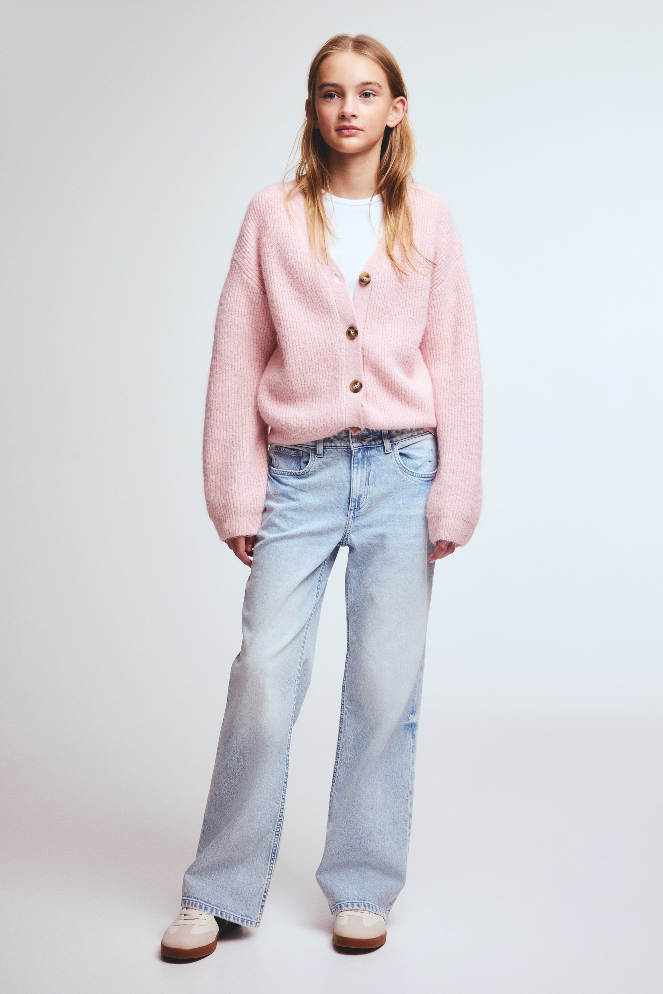 Größeres Bild ansehen: Cardigan in Rippstrick - Rosa - Kids | H&M DE 2