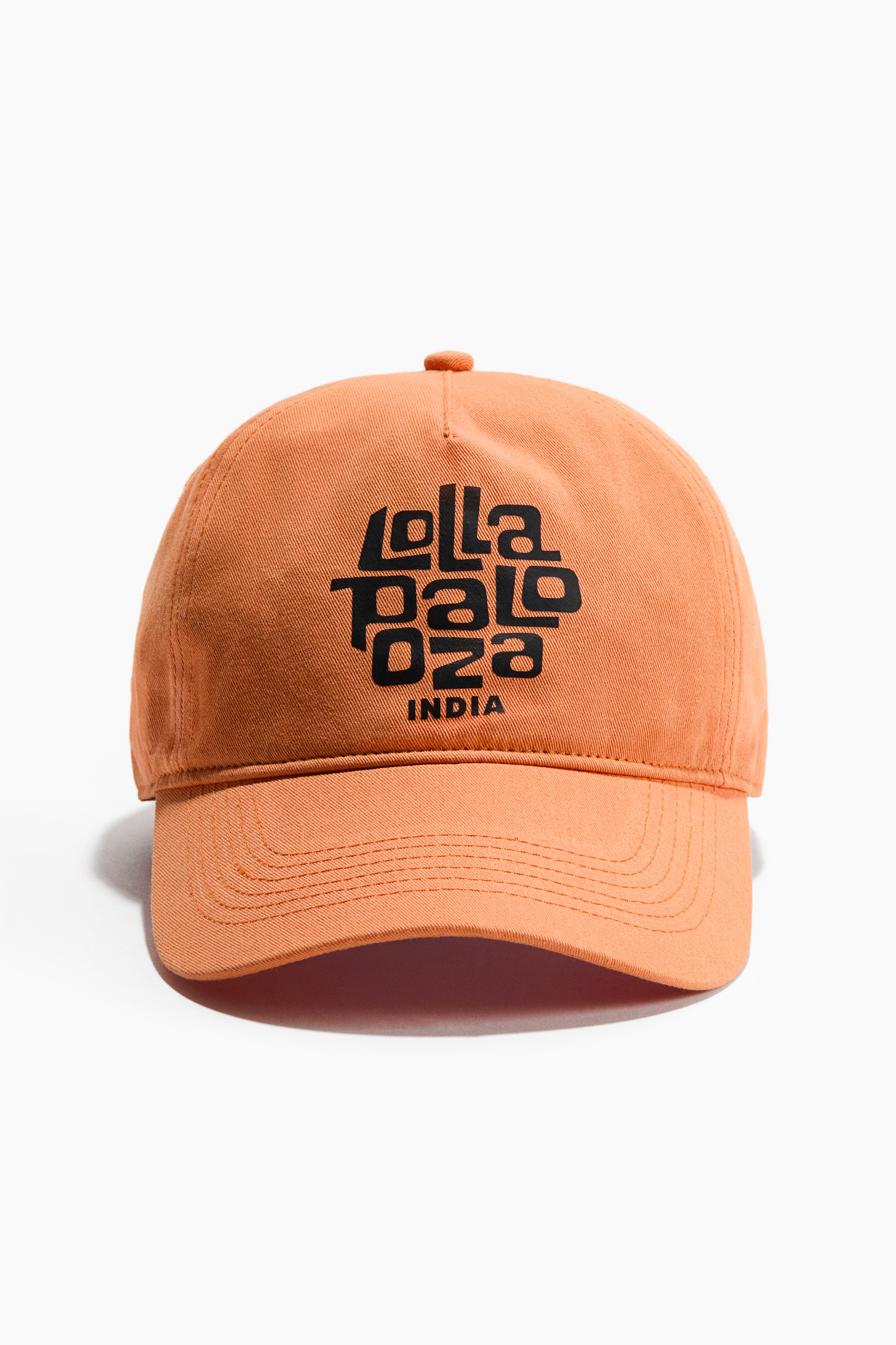 Print-motif cotton twill cap