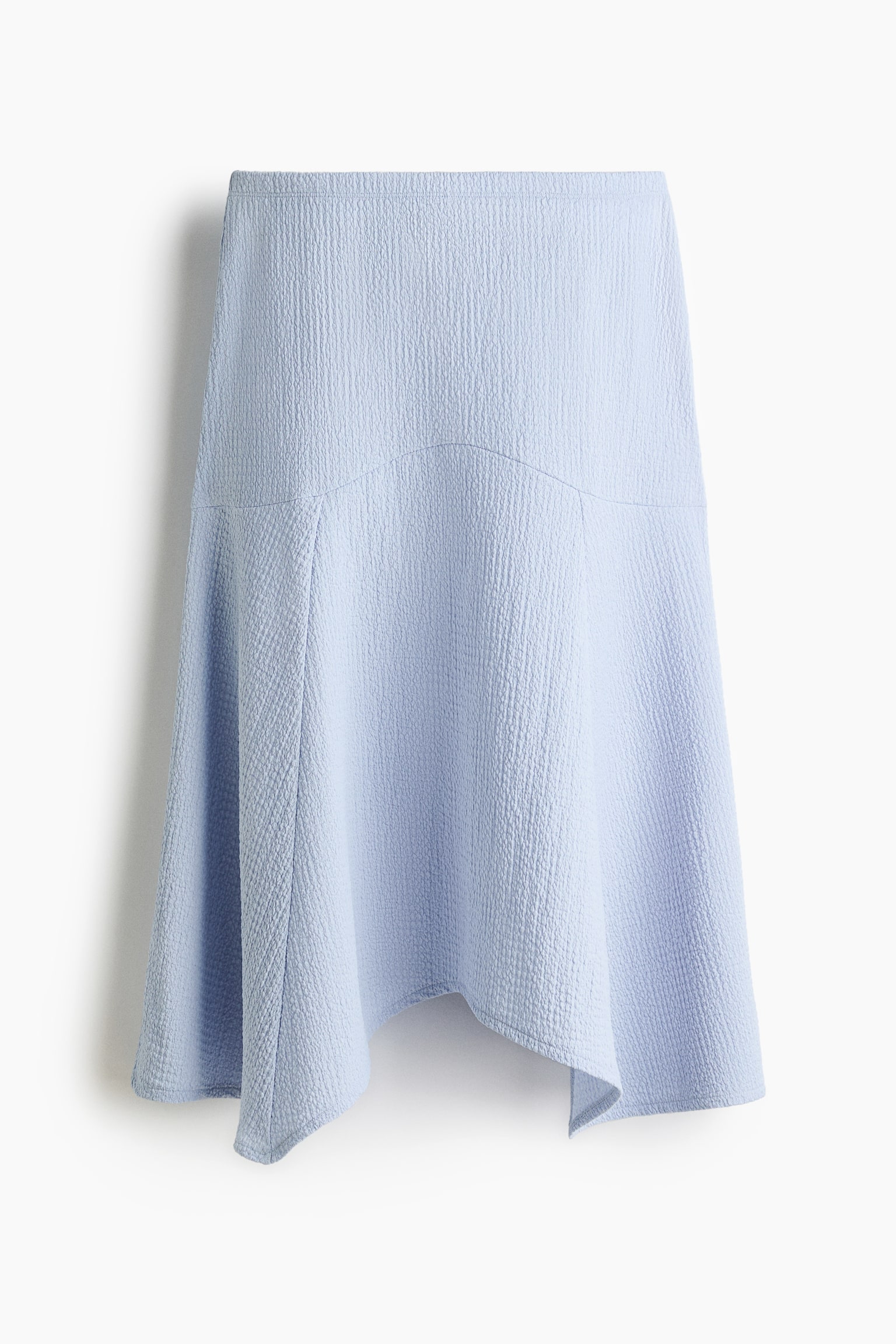Textured jersey skirt - Light blue - 1