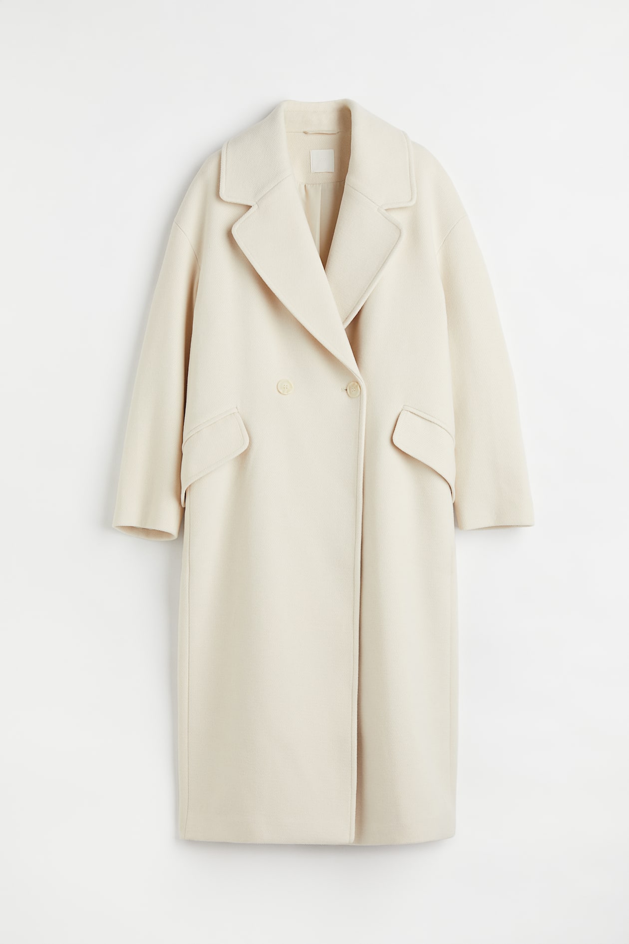 Coat - Long sleeve - Long - White - Ladies | H&M US