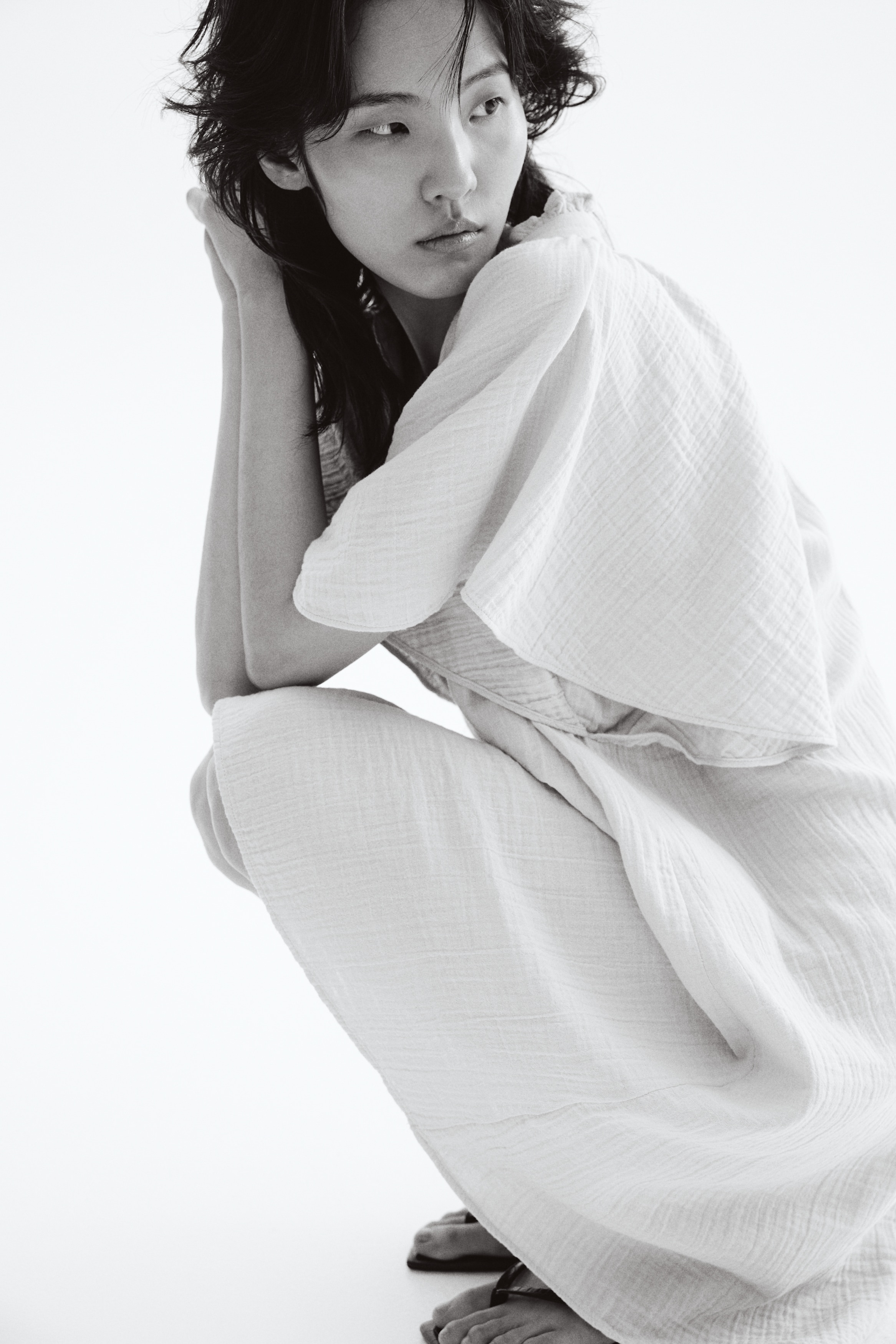 A-line muslin dress