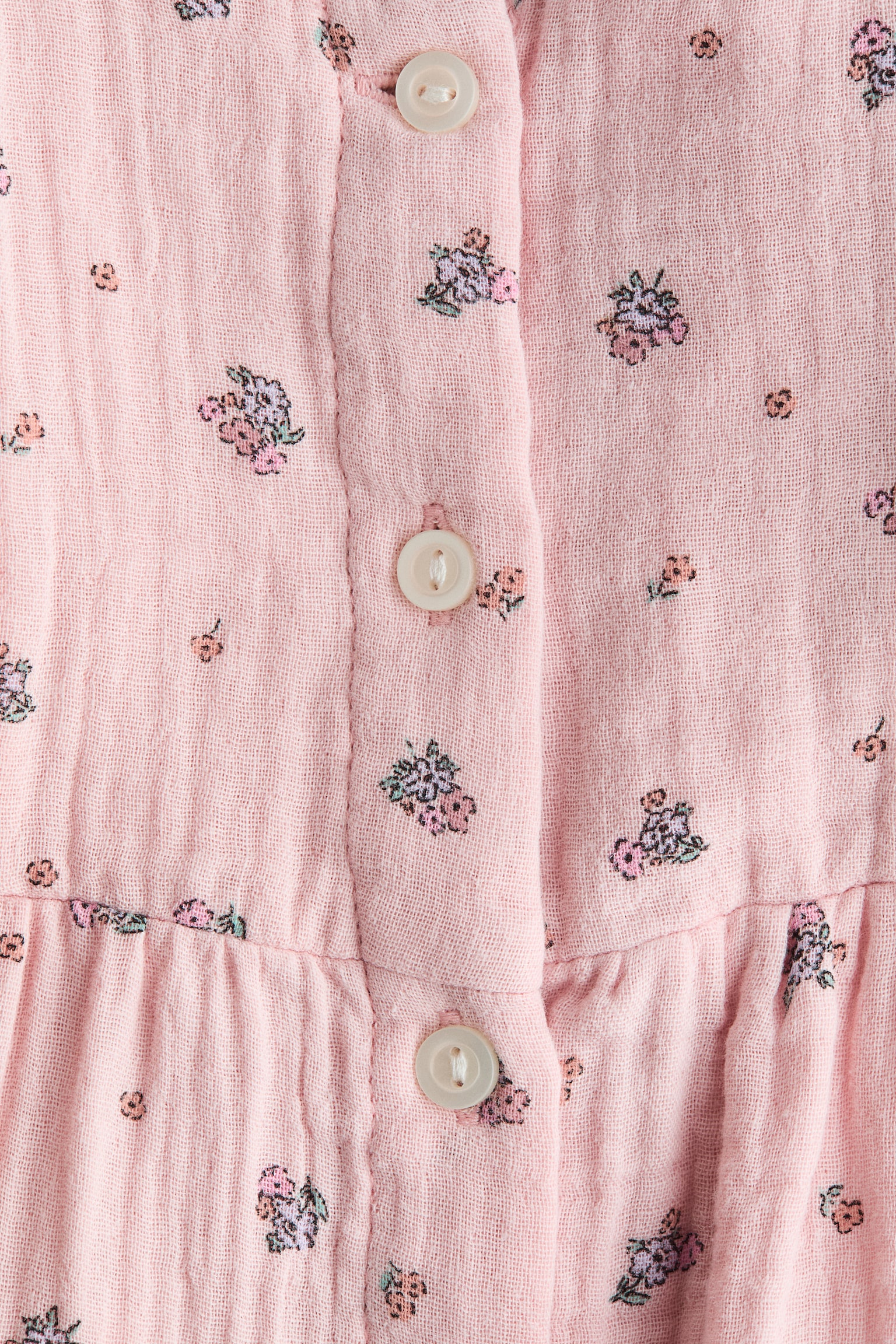 Frilled muslin romper suit - Light pink/Floral/Peach pink/Floral/Light pink/Cream/Floral - 2