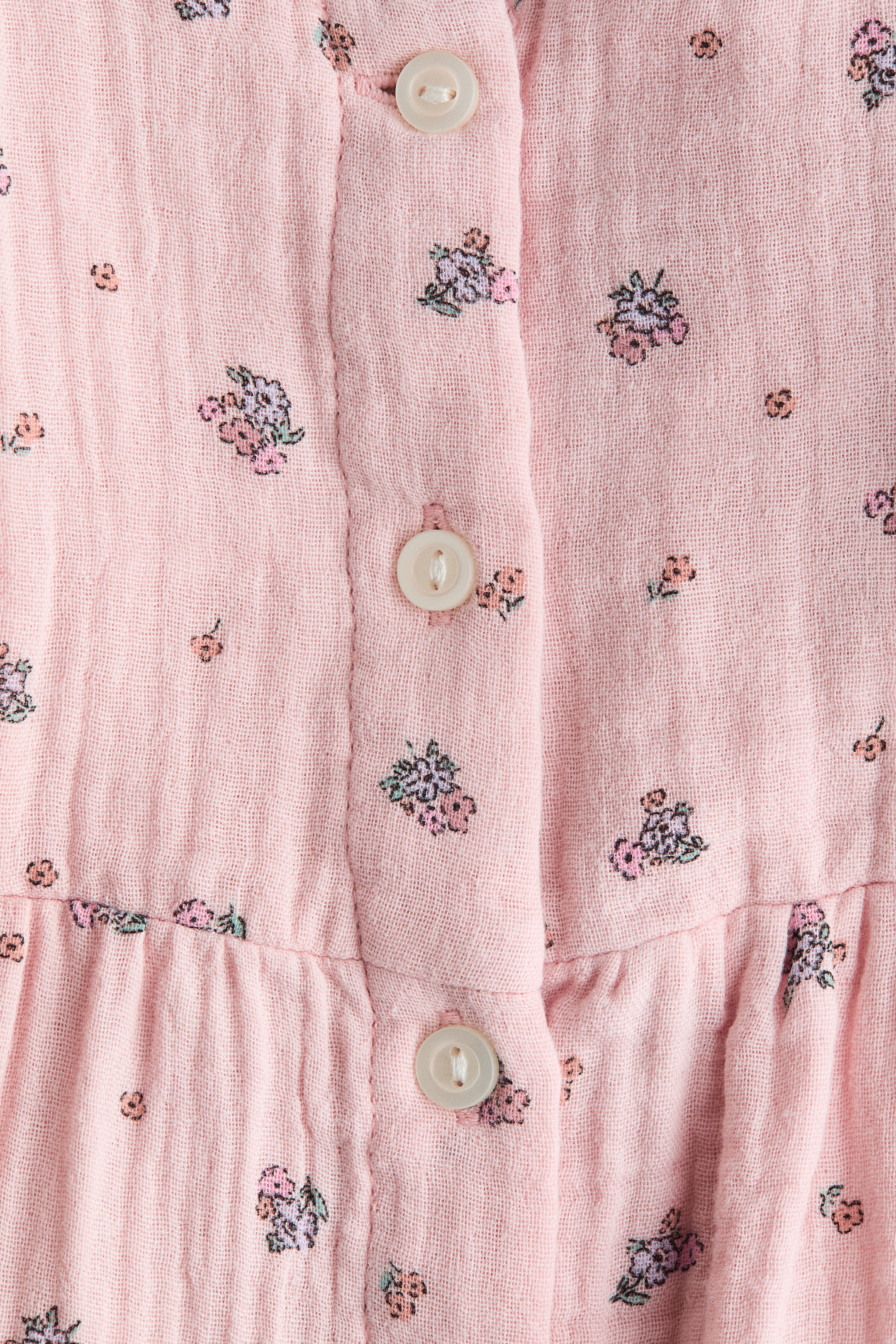 拡大画像を表示: フリル モスリンロンパース - Light pink/Floral - Kids | H&M JP 2