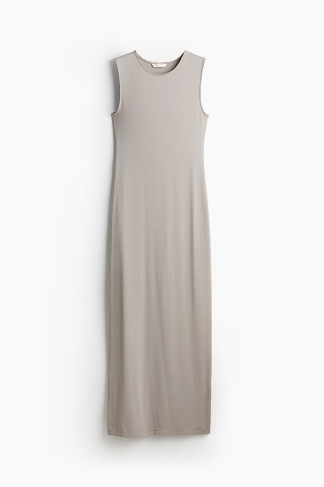 Maxivestido de microfibra - Beige oscuro - 1