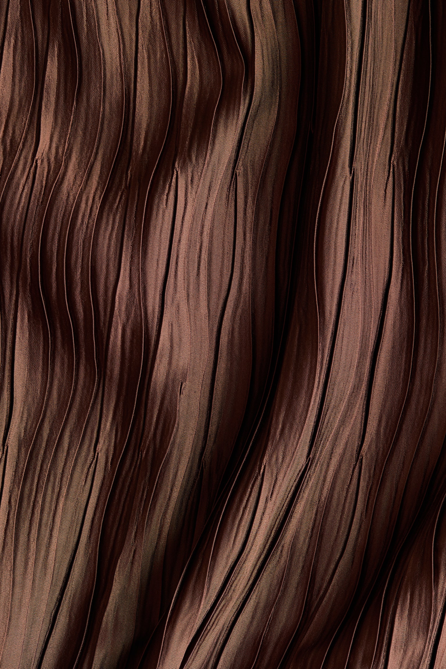 Mačkaný top bez rukávů - Hnědá - 3