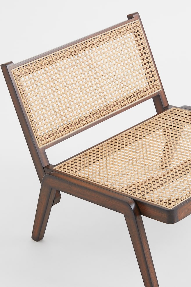 Low lounge chair - Brown/Rattan/Light greige - 3
