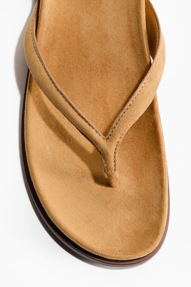 Footbed flip-flops - Mustard yellow/Beige/Leopard print/Black - 3