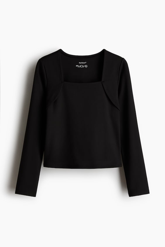 Детские топы H&M Long-sleeved sports top with DryMove™