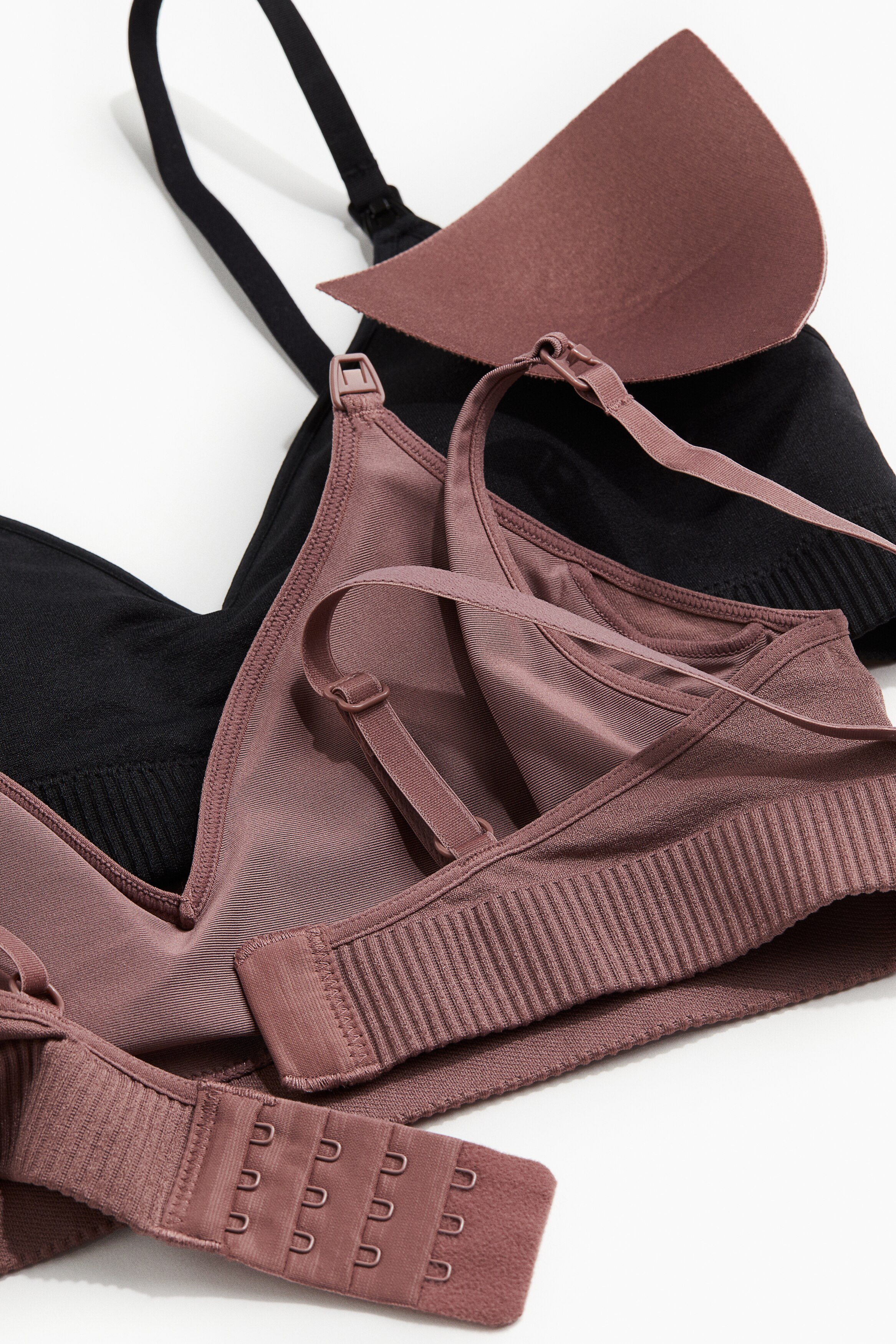 MAMA Bezszwowy biustonosz dla karmiącej 2-pak - Ciemny