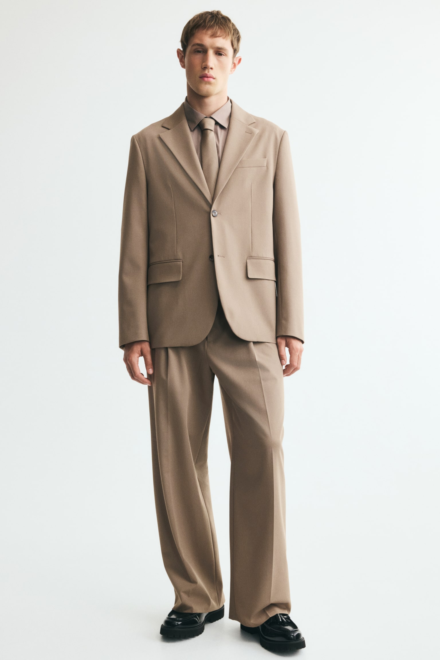 Loose Fit Suit trousers - Μπεζ - 1