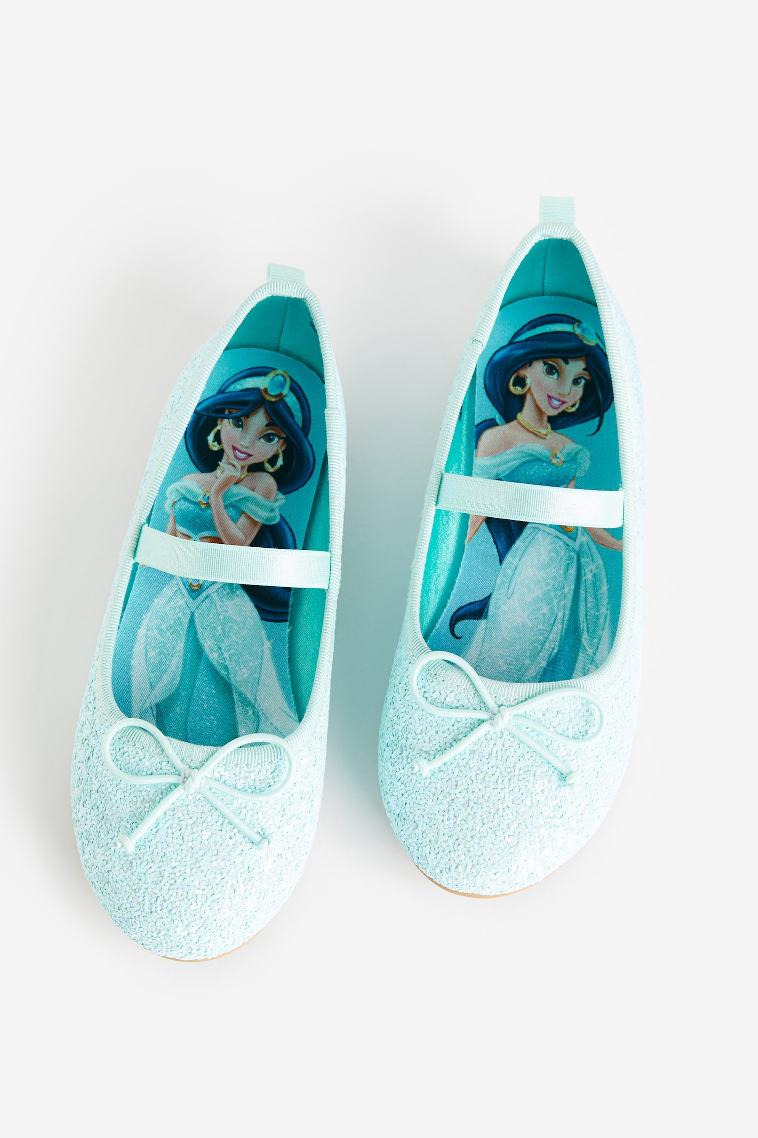 Glittery Ballet Flats - Turquoise/Disney Princesses/Purple/Gabby's Dollhouse - 2