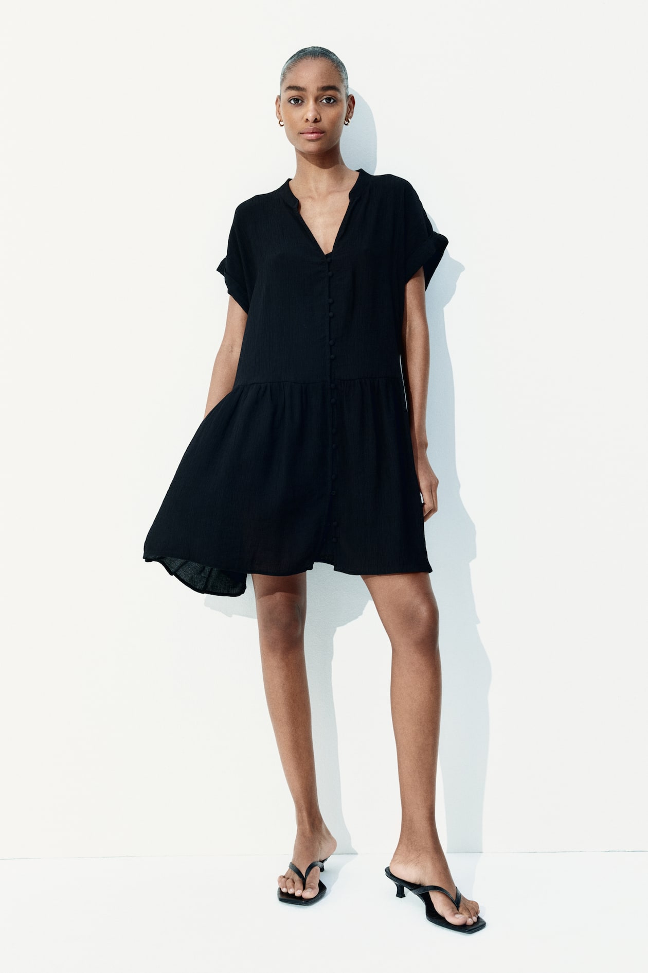 Crinkled Tunic Dress