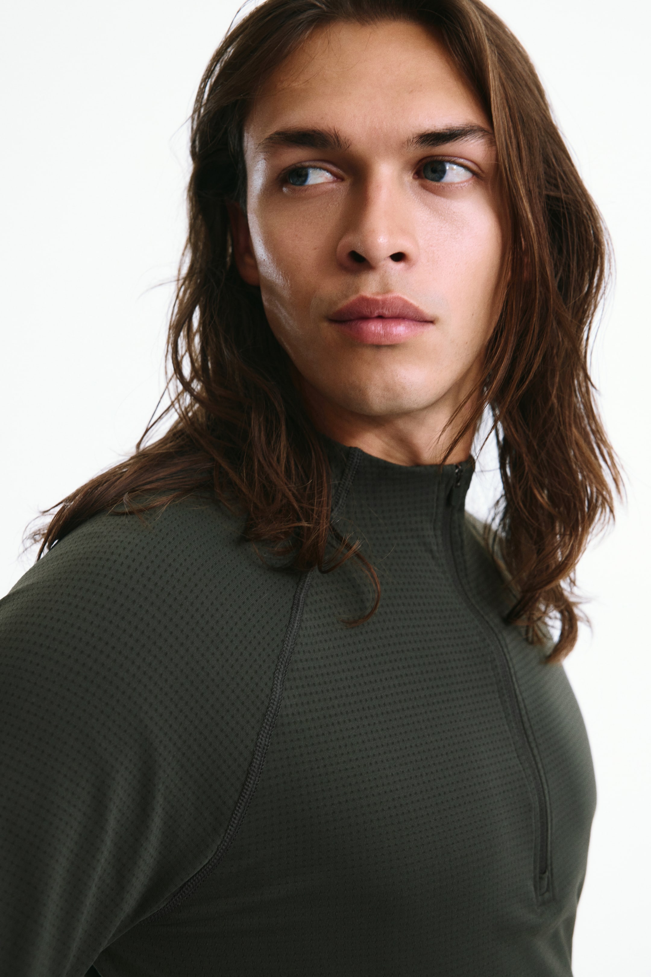 Muscle-Fit Half-Zip Sports Shirt with DryMove™