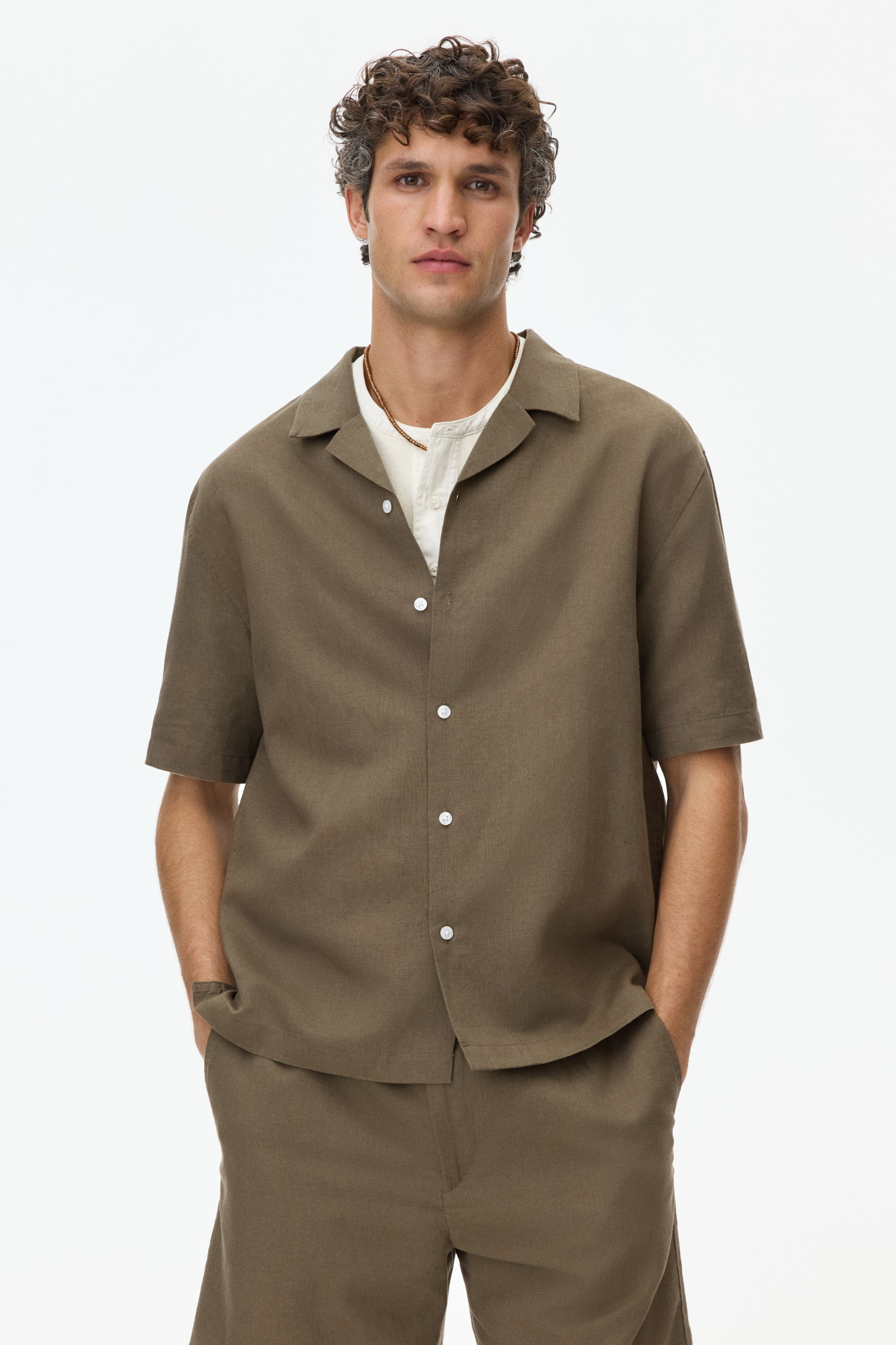 Relaxed-Fit Linen-Blend Resort Shirt