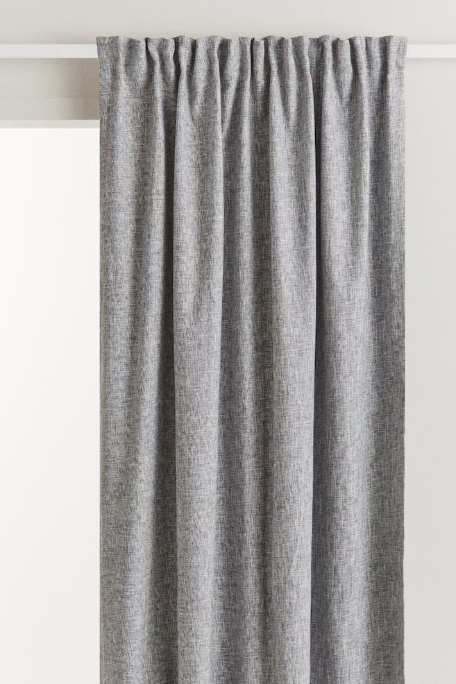 Lot de 2 rideaux occultants - Gris/Crème - 1