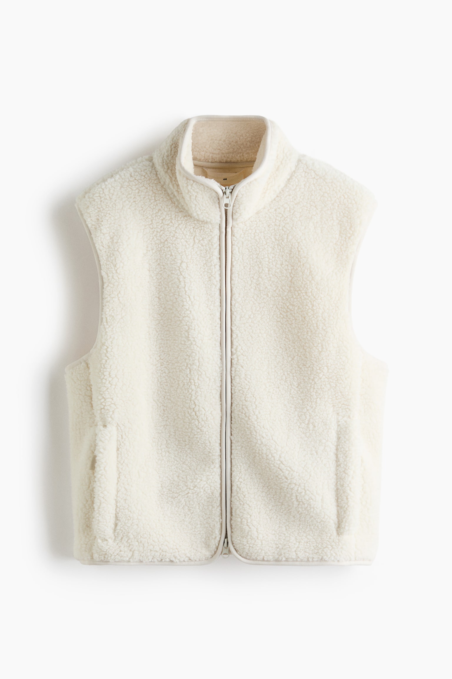 Loose Fit Teddy sports gilet - Ivory/Ivory