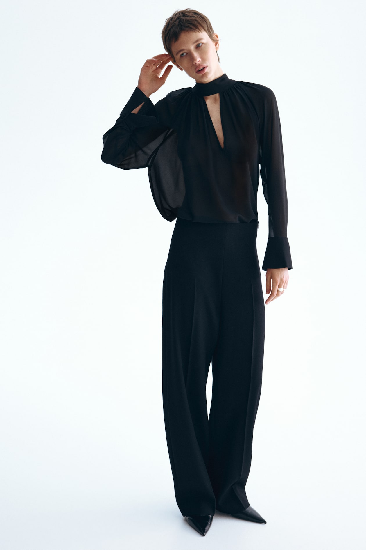 Blouse with Scarf Collar - image 2