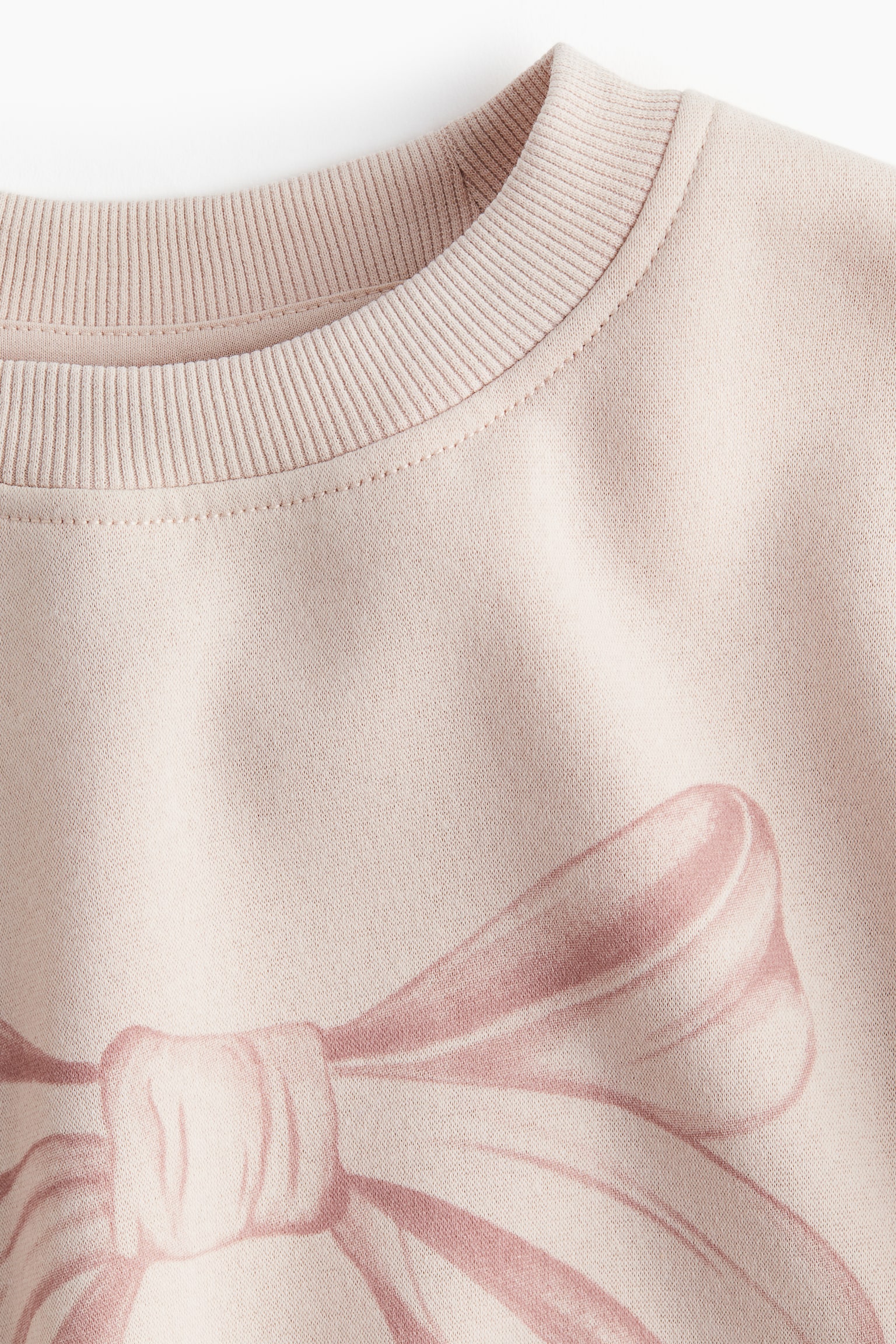 Oversized motif-detail sweatshirt - Light dusty pink/Bow/Light grey marl/Rhinestones/Cream/Health Culture/Cream/New York - 3