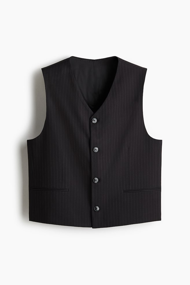 Regular-Fit Vest - Black/pinstriped - 1