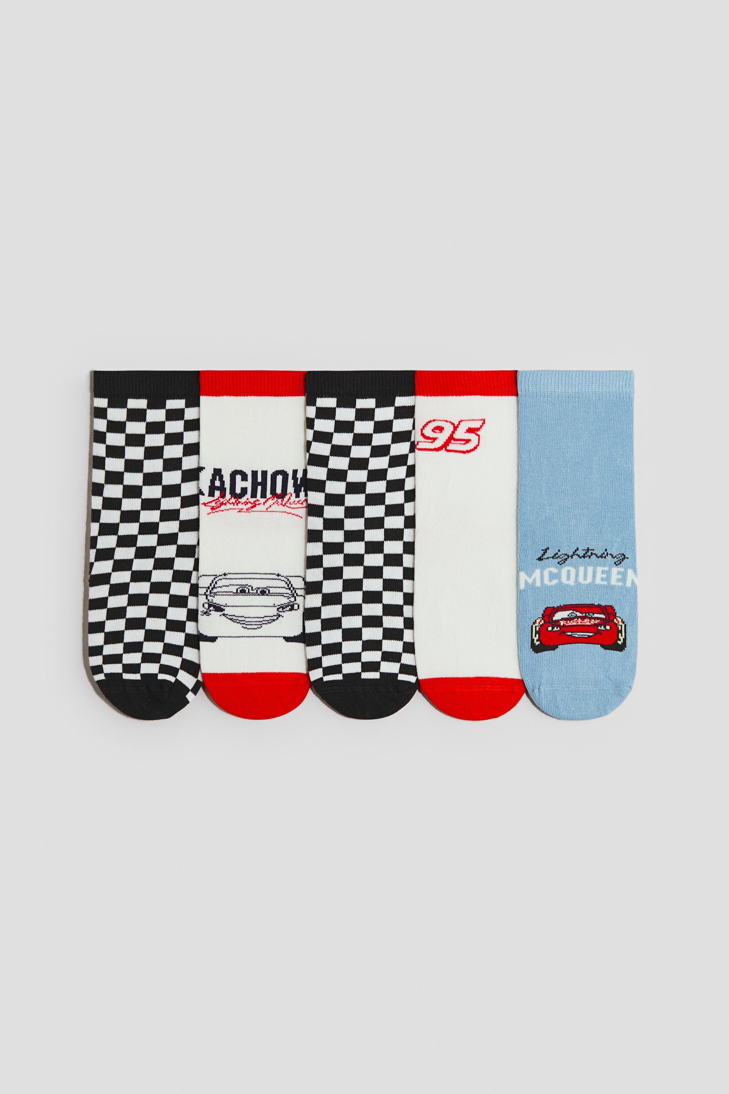 Boys - Blue/Cars 5-pack patterned socks - Size: 5.5-7  - H&M