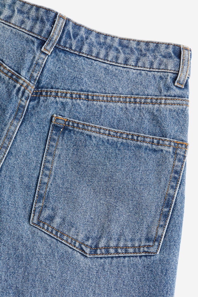 Wide Regular Jeans - Blu denim/Blu denim chiaro/Crema - 4