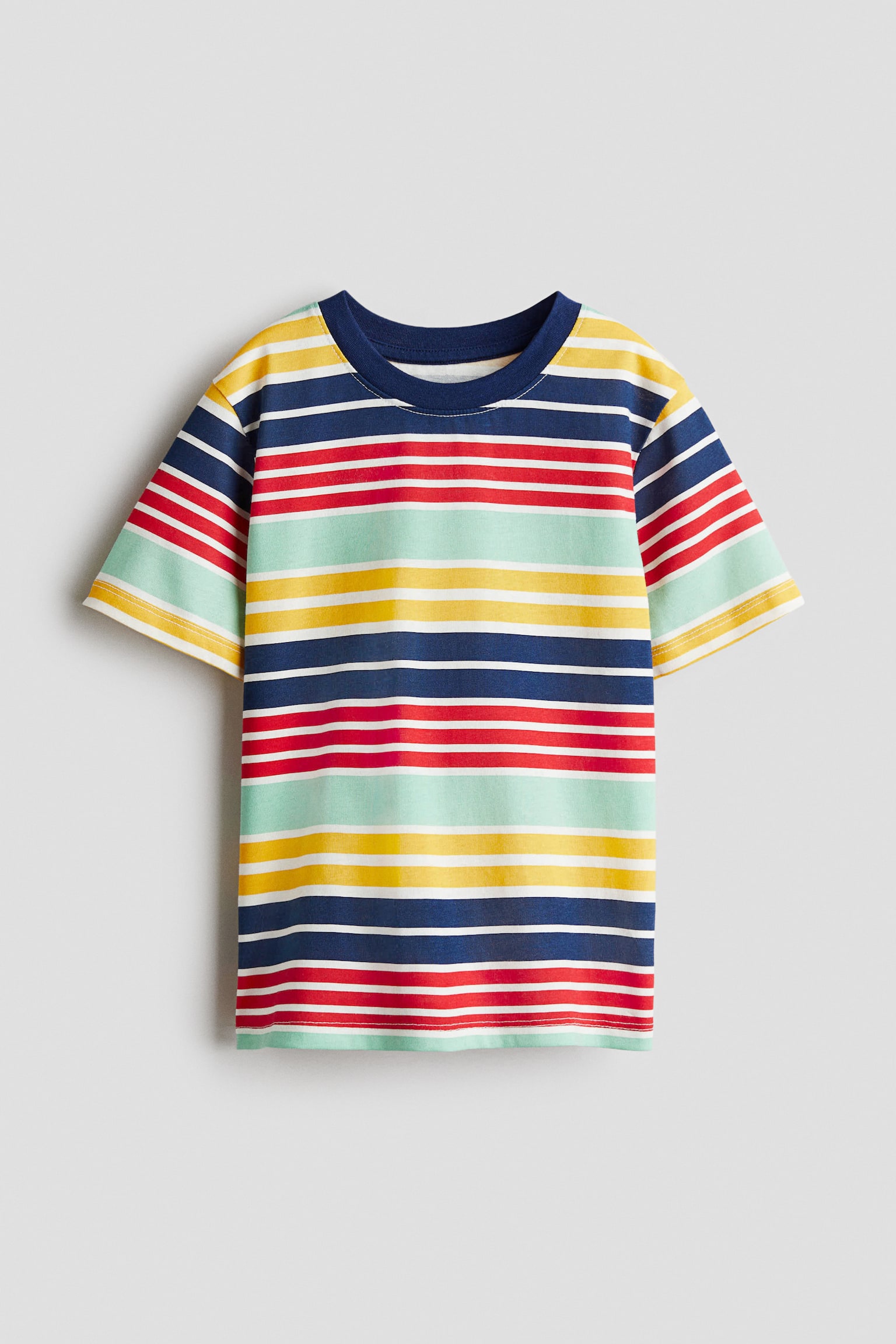 Printed cotton T-shirt - Blue/Striped/Cream/Dinosaurs/Navy blue/Miami/Green/Running