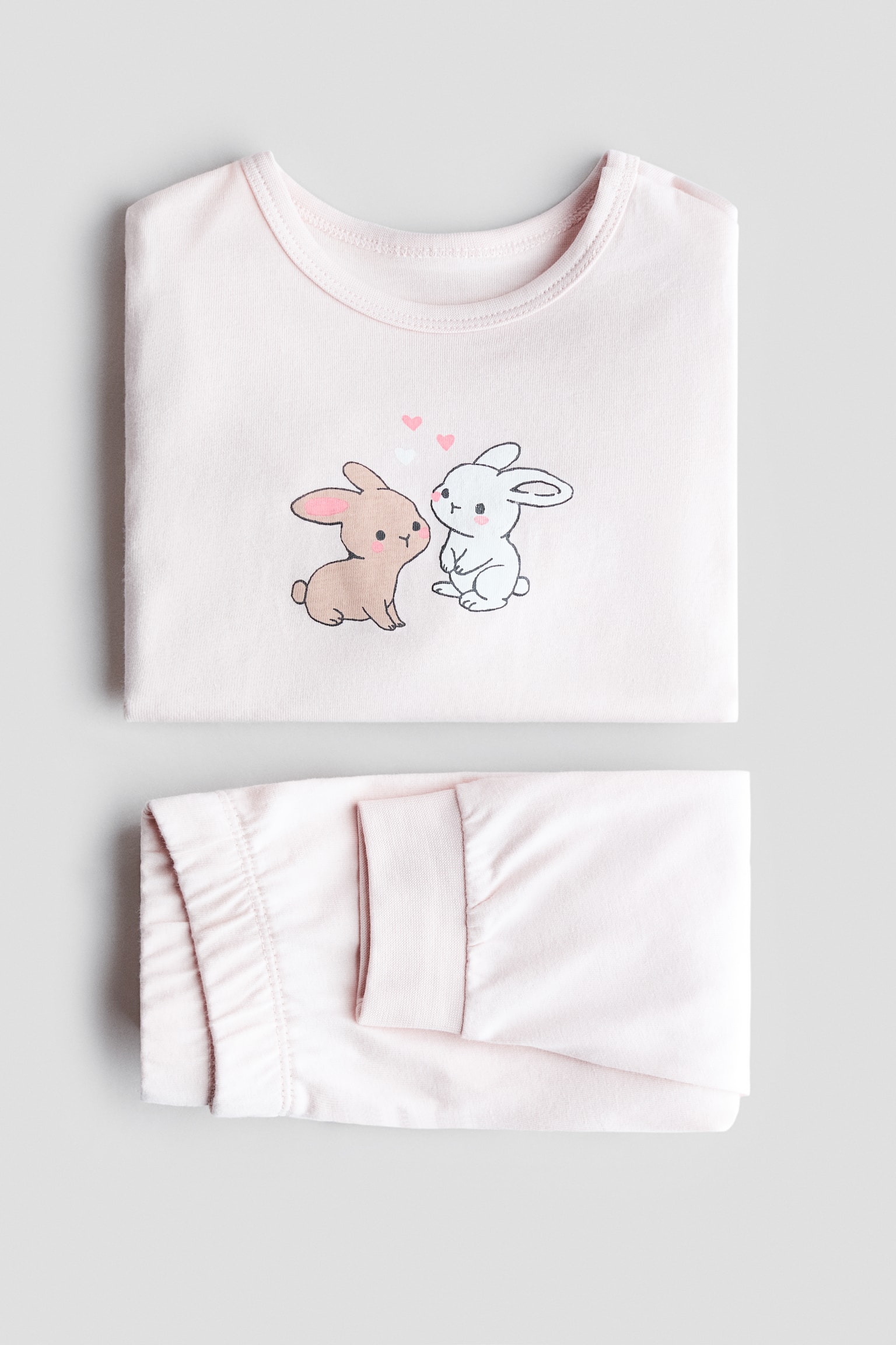 2-pack printed cotton pyjamas - Light pink/Bunnies/White/Dinosaurs/Blue/Space/White/Koalas - 2