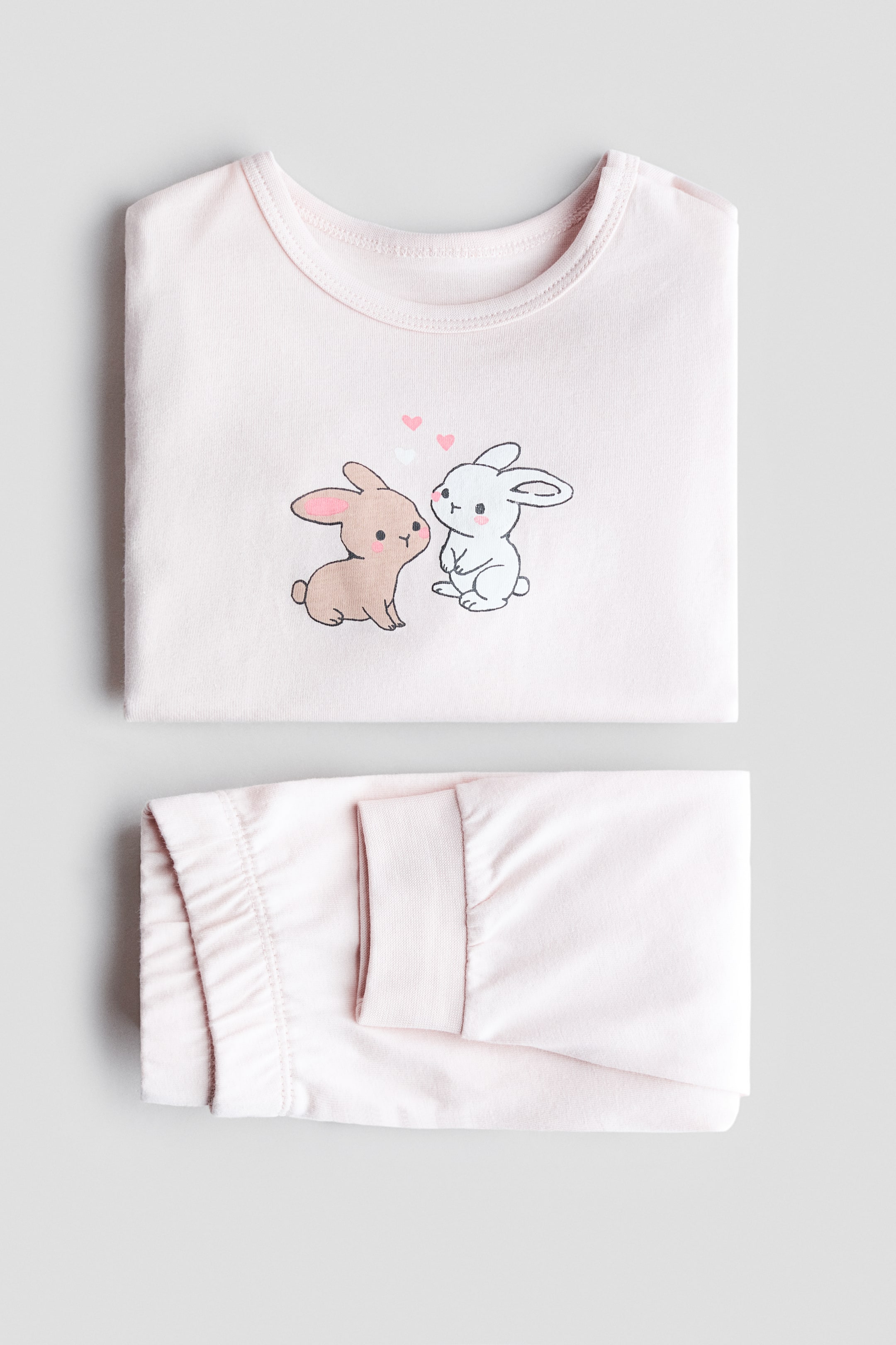 Agrandir l'image: Lot de 2 pyjamas imprimés en coton - Rose clair/lapins - ENFANT | H&M FR 2