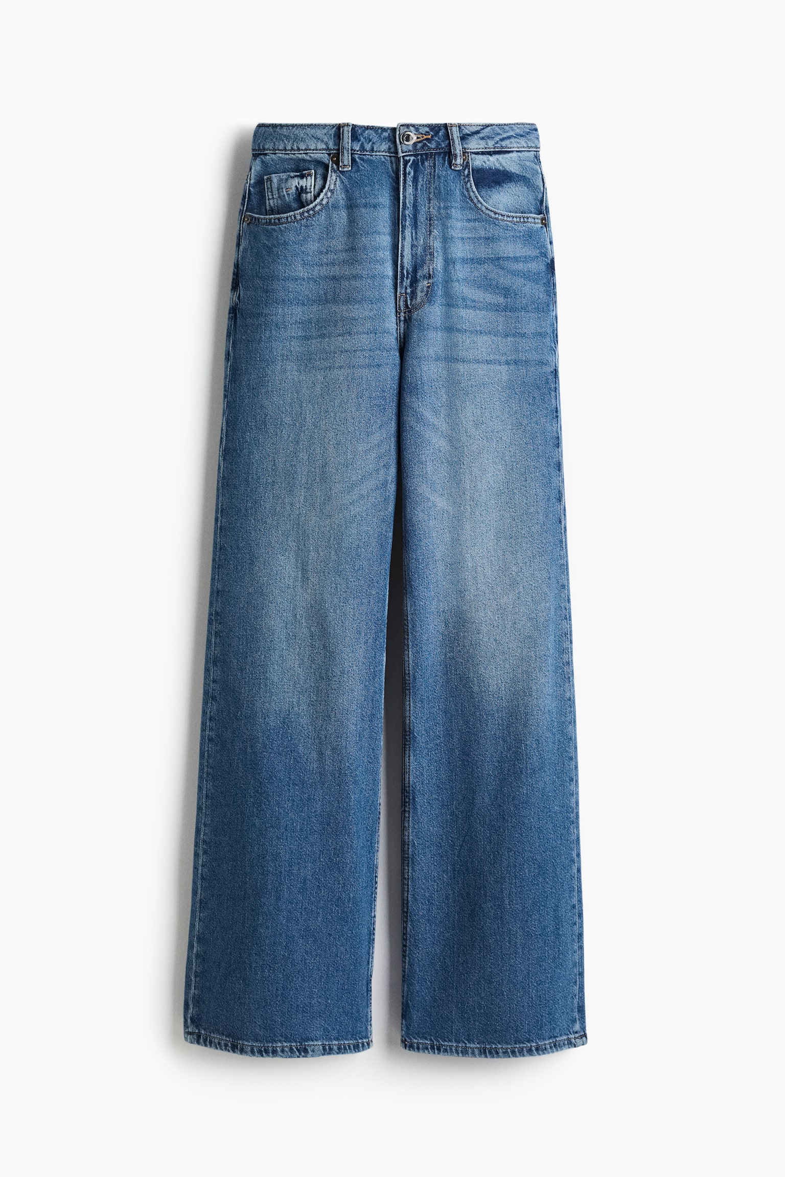 Женские джинсы H&M Wide Ultra High, цвет: Джинсовый синий — фото 1