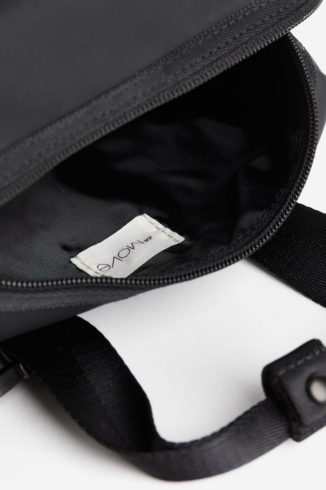 Mini sac sport porté croisé en textile déperlant - Noir - 2