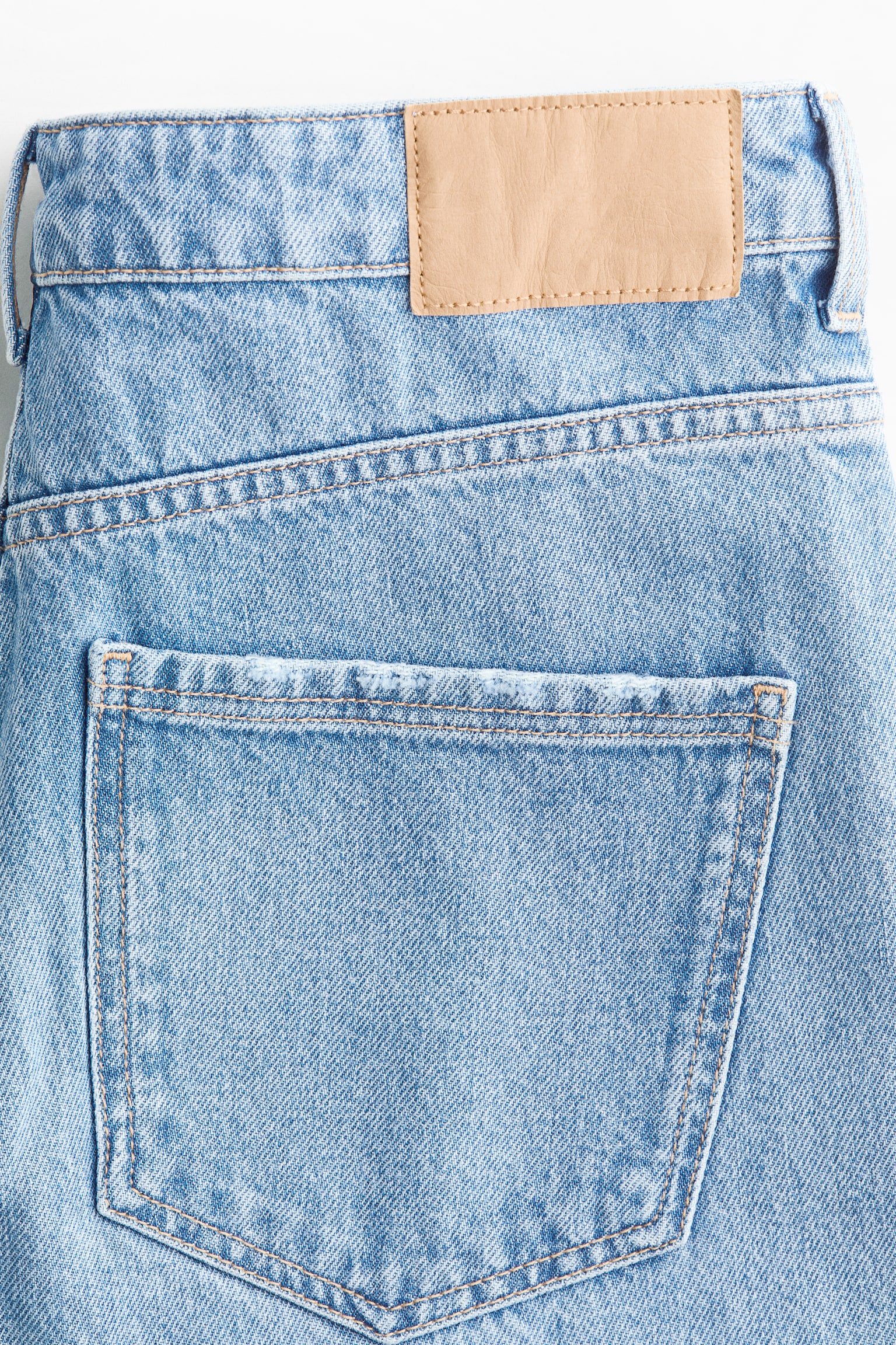 Женские джинсы H&M Barrel-Leg Regular-Waist, цвет: Светлый джинсовый синий — фото 7