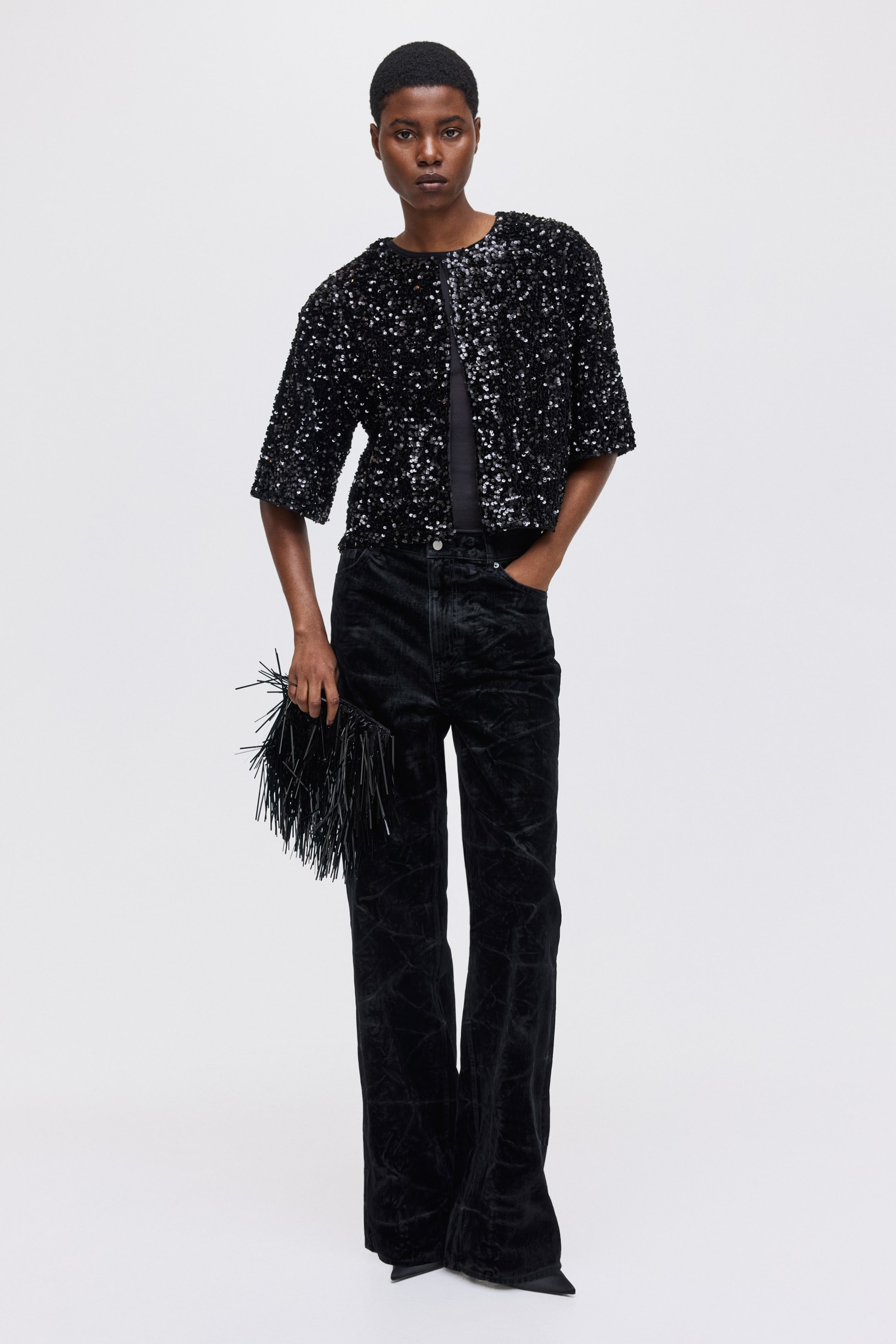 Büyük resmi görüntüle: Pullu Hırka - Siyah - KADIN | H&M TR 2