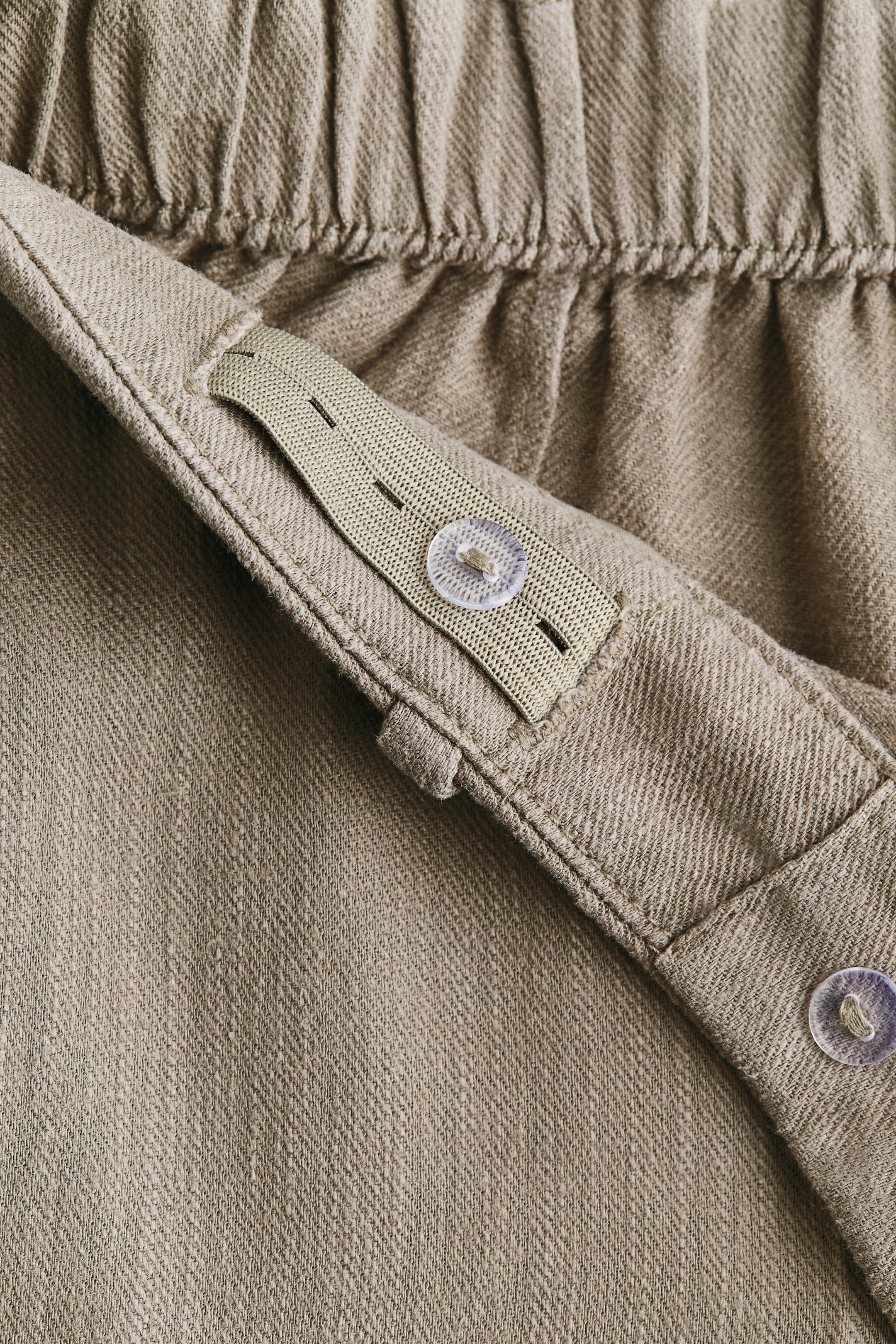 MAMA Linen-Blend Dress Pants
