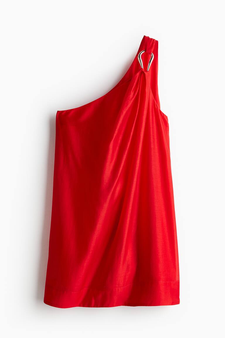 Women's Bright red One-shoulder mini dress | H&M IN