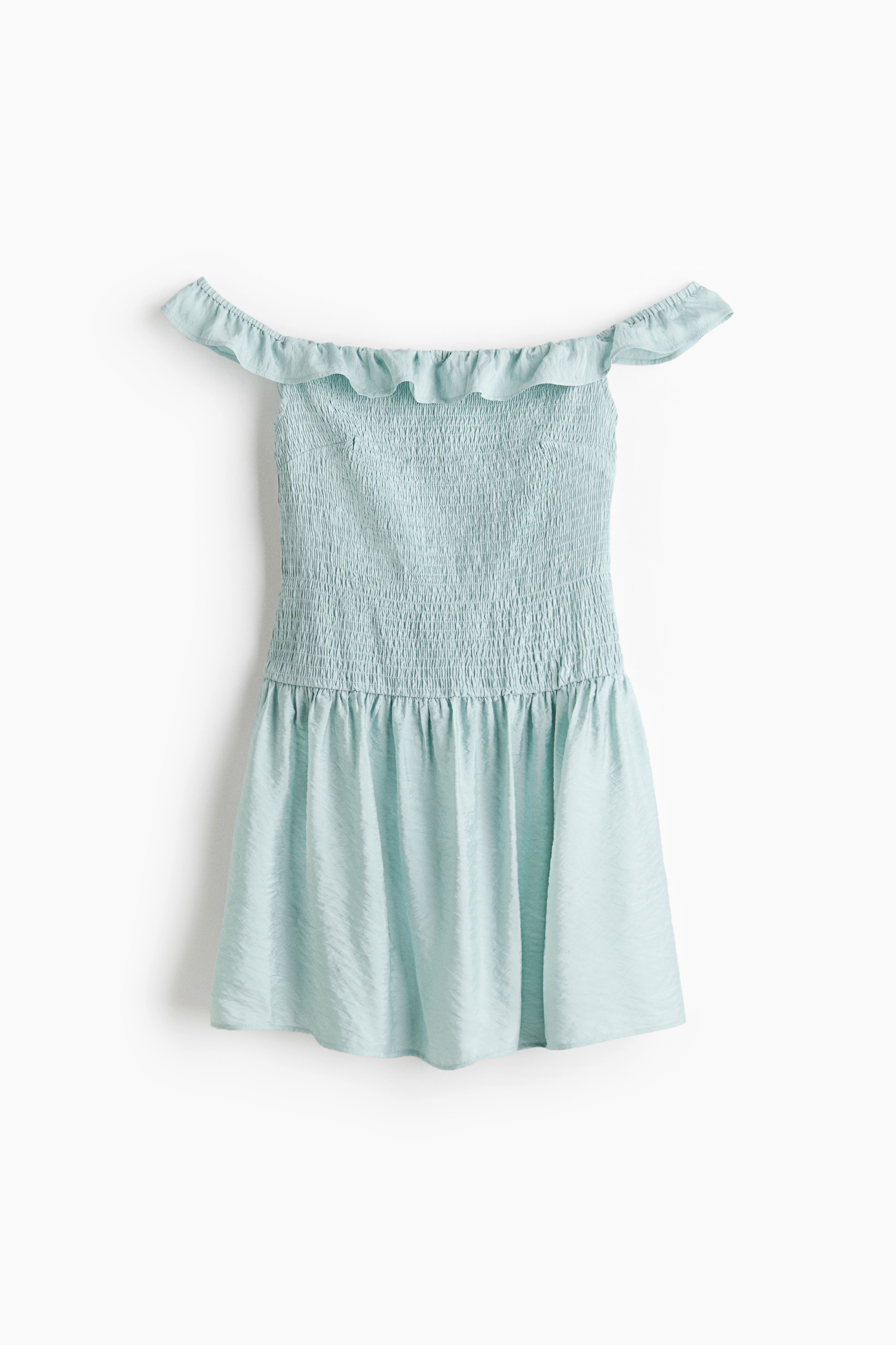 Smocked Off-the-Shoulder Dress