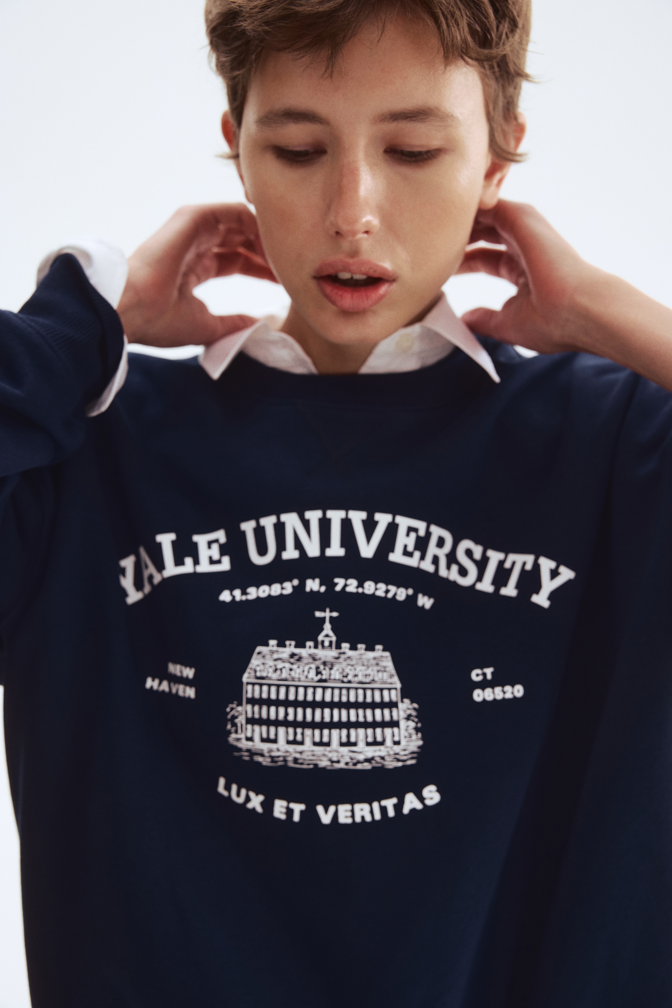 プリントスウェットシャツ - ネイビーブルー／Yale - レディース | H&M JP