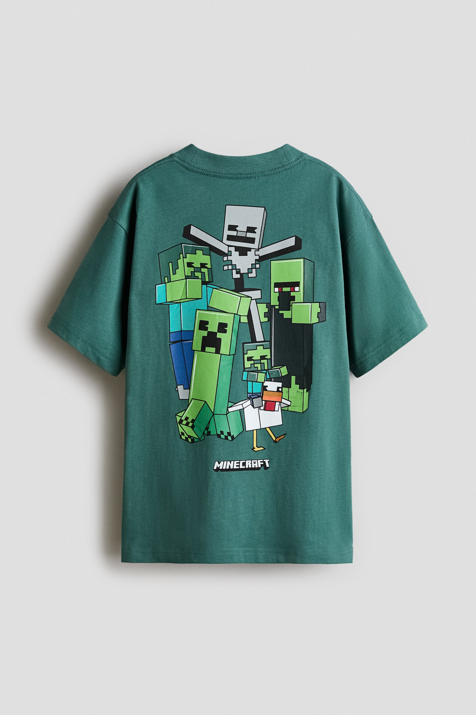 T-shirt estampada - Verde/Minecraft/Branco/Os Simpsons/Branco/Rato Mickey/Branco/Bob Esponja/Cinzento escuro/Bob Esponja/Cinzento escuro/SmileyWorld®/Azul claro/Minecraft - 3