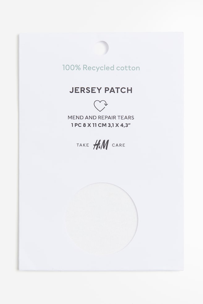 Jersey repair patch - White/Black/Light grey marl - 1
