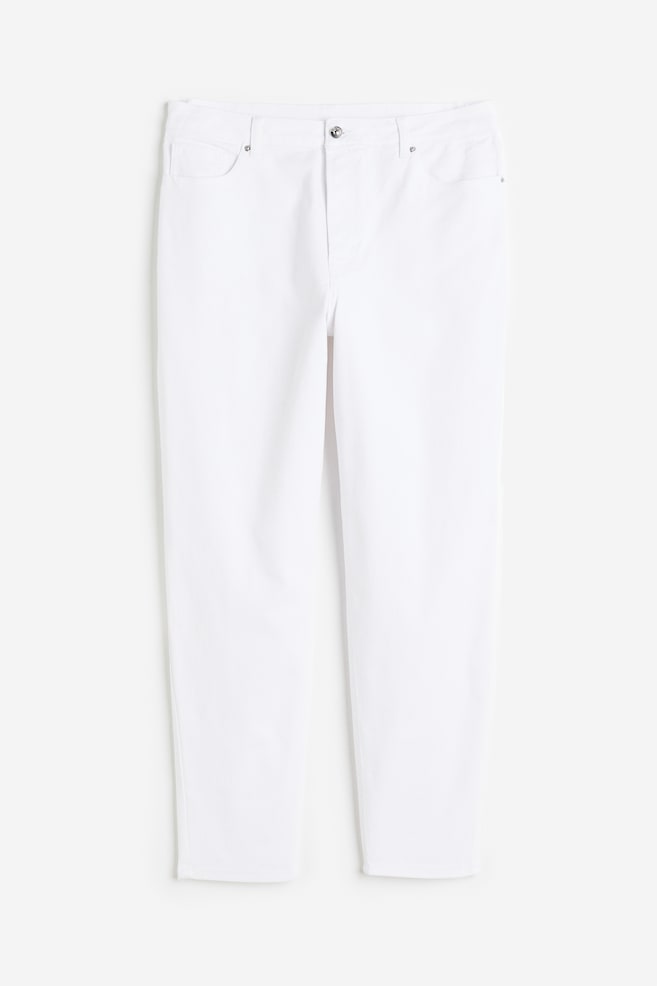 H&M+ Mom Loose Fit Twill trousers - White/Black/Purple/Beige - 2