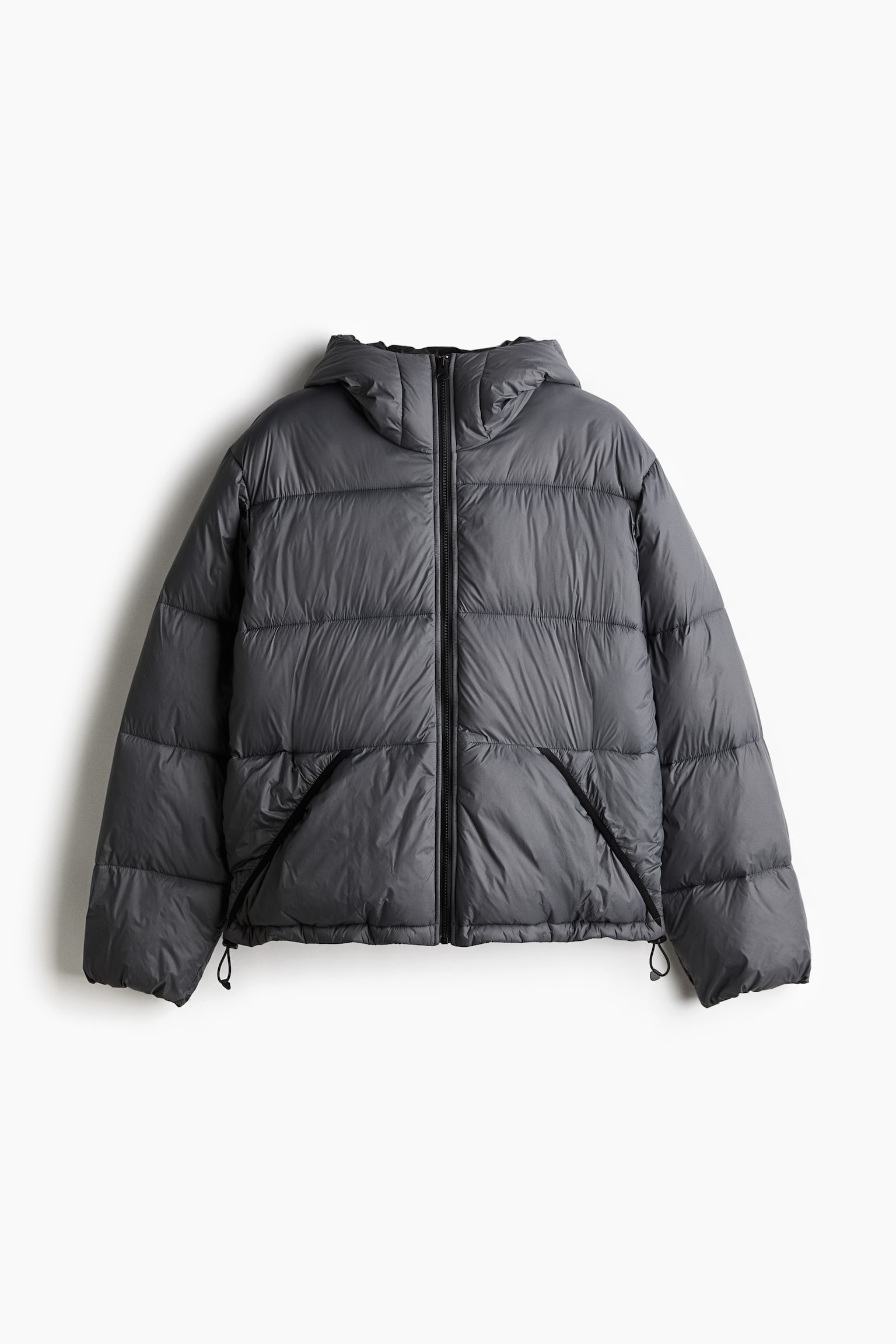 Loose Fit Water-repellent puffer jacket - Dark grey - 1