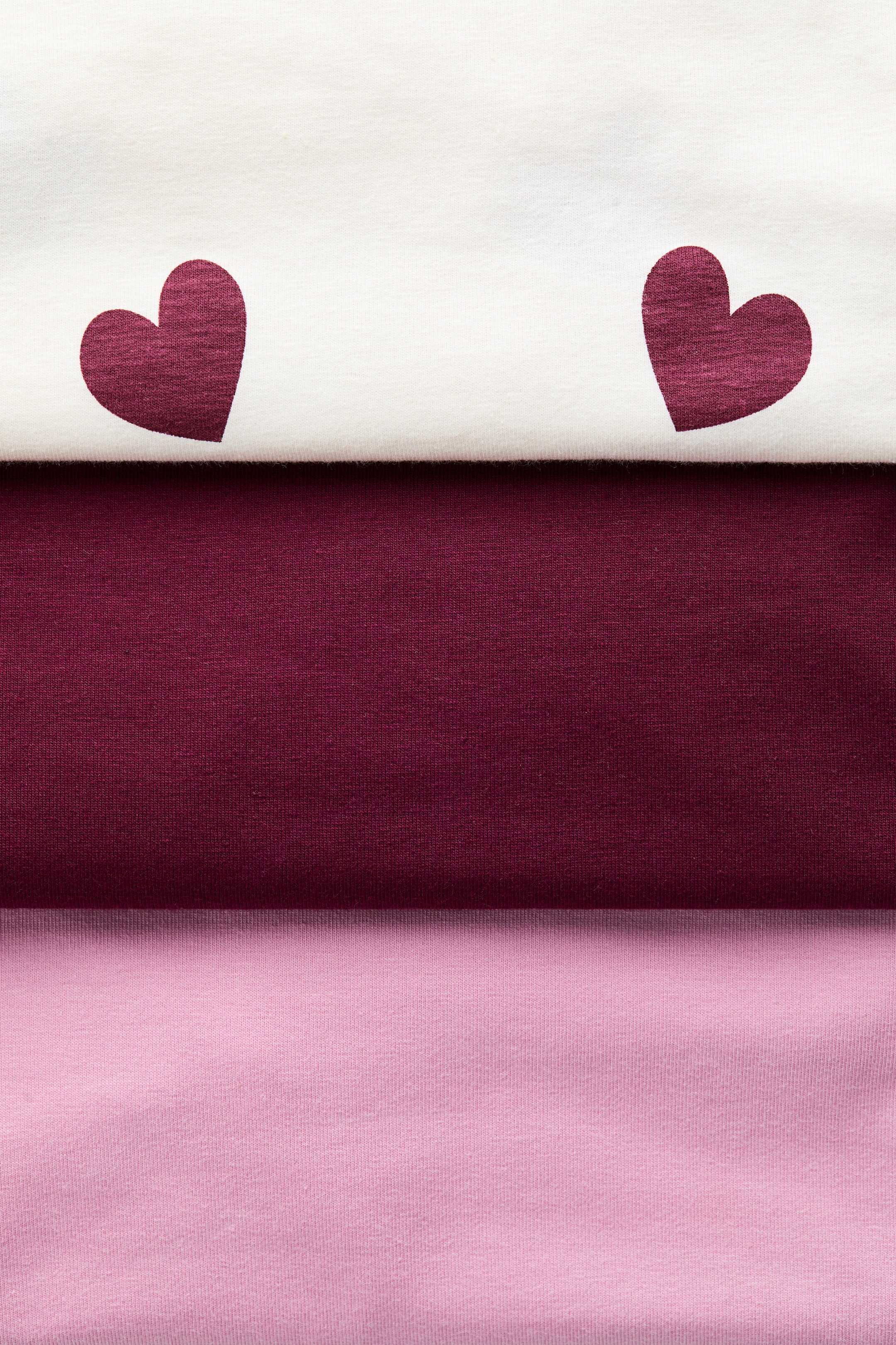Pink/hearts 3-Pack Cotton Tops for kids | H&M US