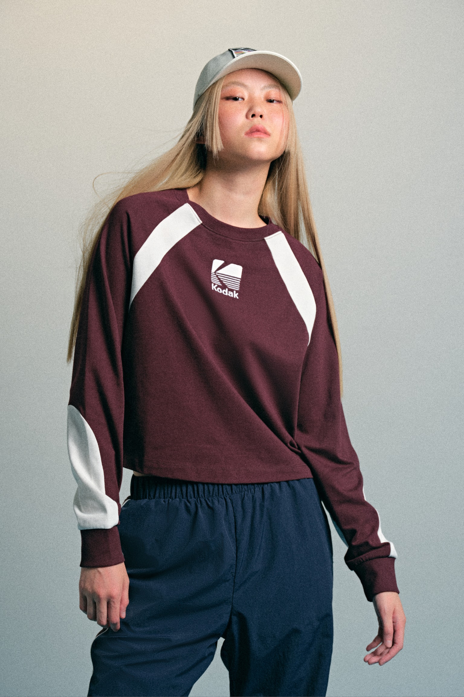 Áo cotton khối màu - Màu đỏ rượu/Kodak - 4