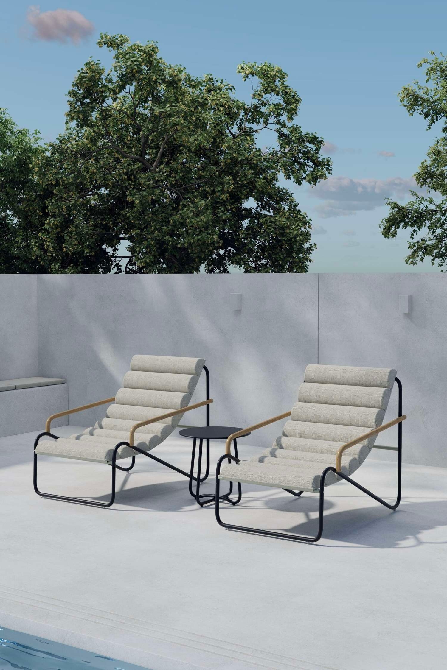 Ithaka Loungeset - Stål, Svart