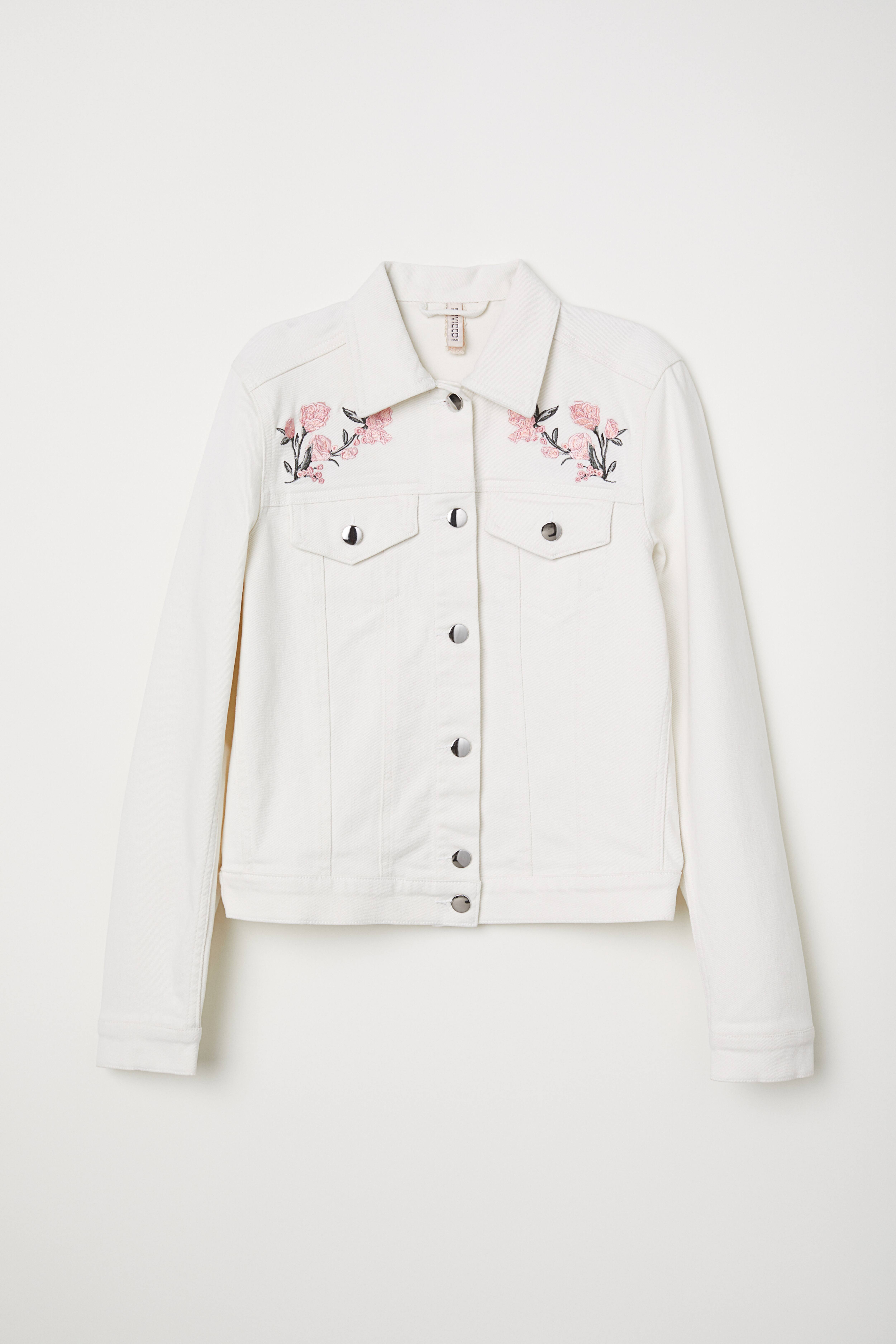 White jean jacket h&m fashion