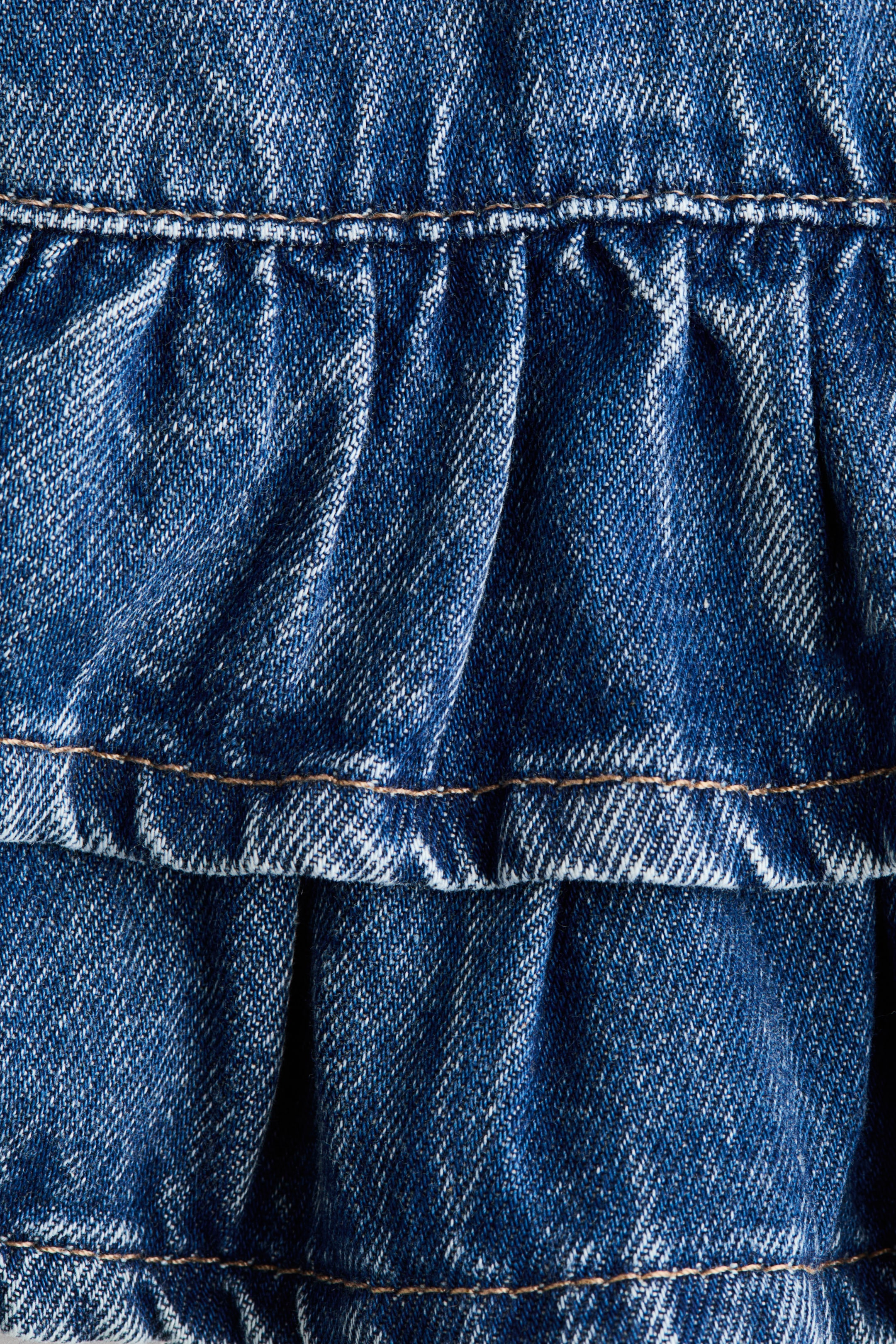 Denim Ruffle Skirt